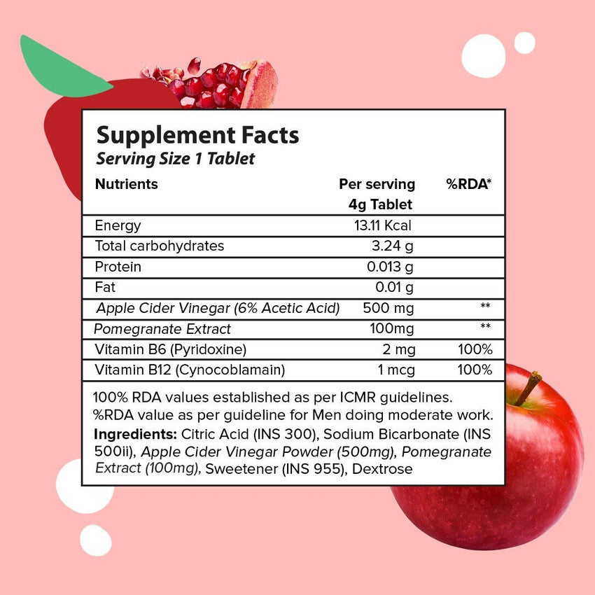 ACV Apple Cider Vinegar Effervescent Tablets