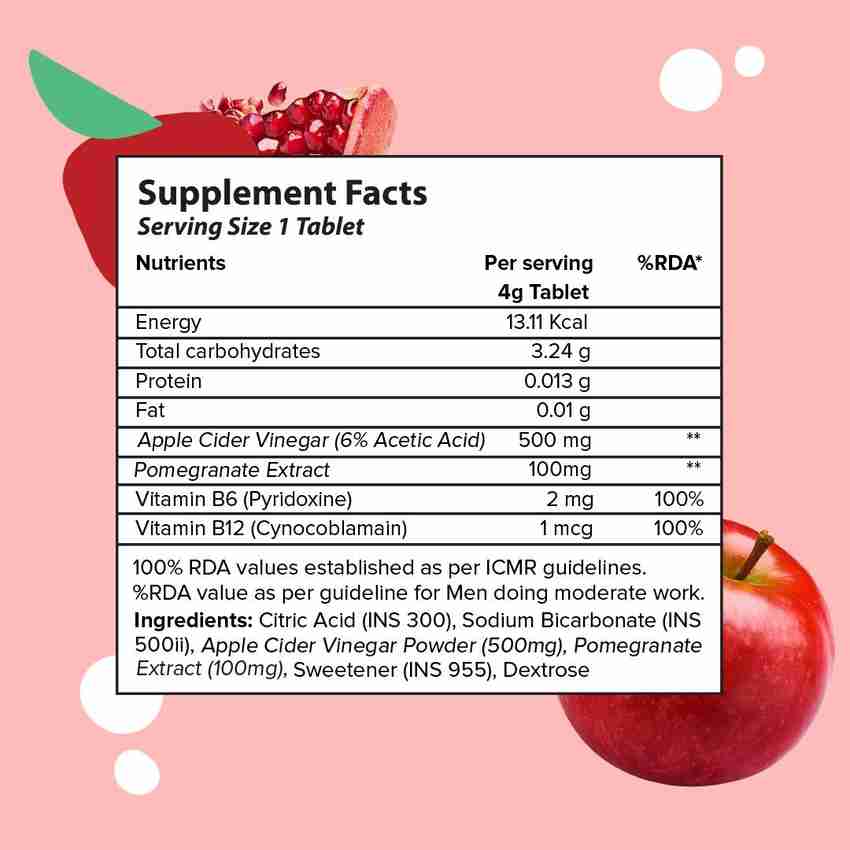 The Plant Fix Plix ACV Apple Cider Vinegar Effervescent Tablets