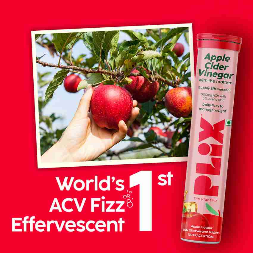 The Plant Fix Plix ACV Apple Cider Vinegar Effervescent Tablets