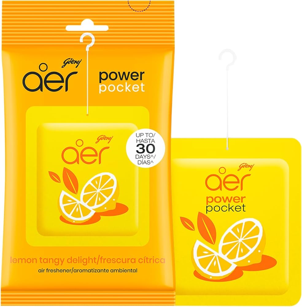 Godrej Aer Pocket Lemon Tangy MRP 65 (Pack of 6)