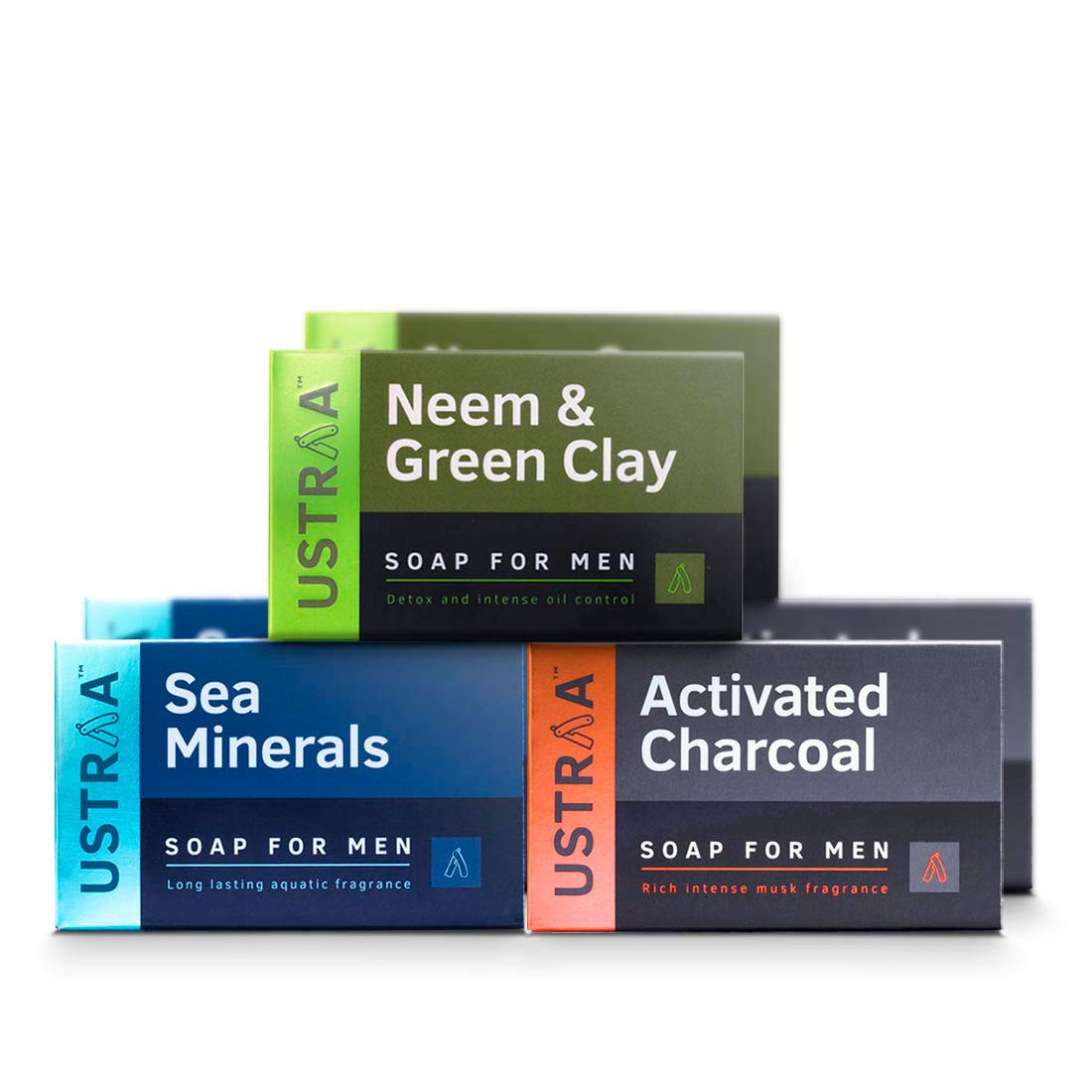 Ustraa Men's Fresh Sea Mineral Triple-Milled Soap 6-Pack