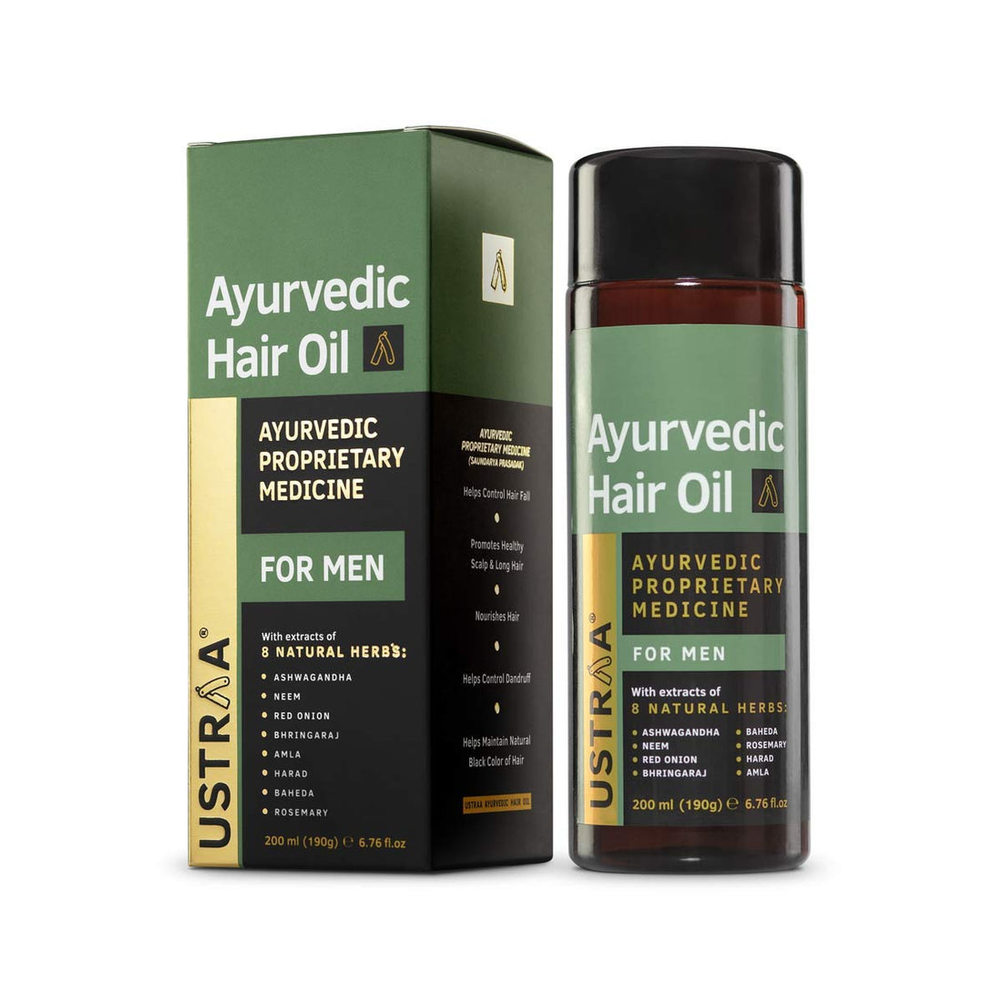 Ustraa Ayurvedic Hair Oil 200ml Natural Herbal Blend