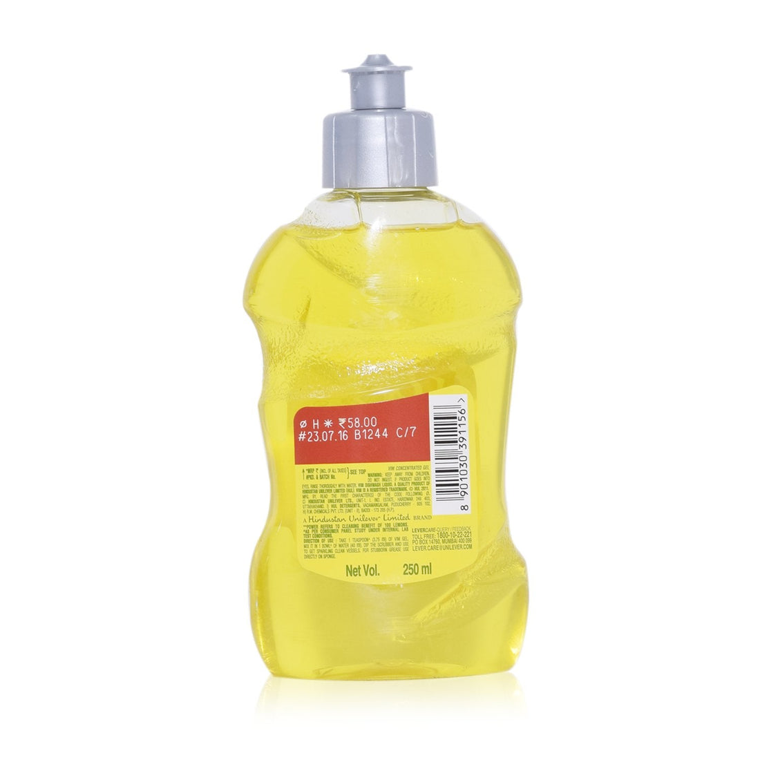 Vim Lemon Dishwash Liquid 250ml Bottle
