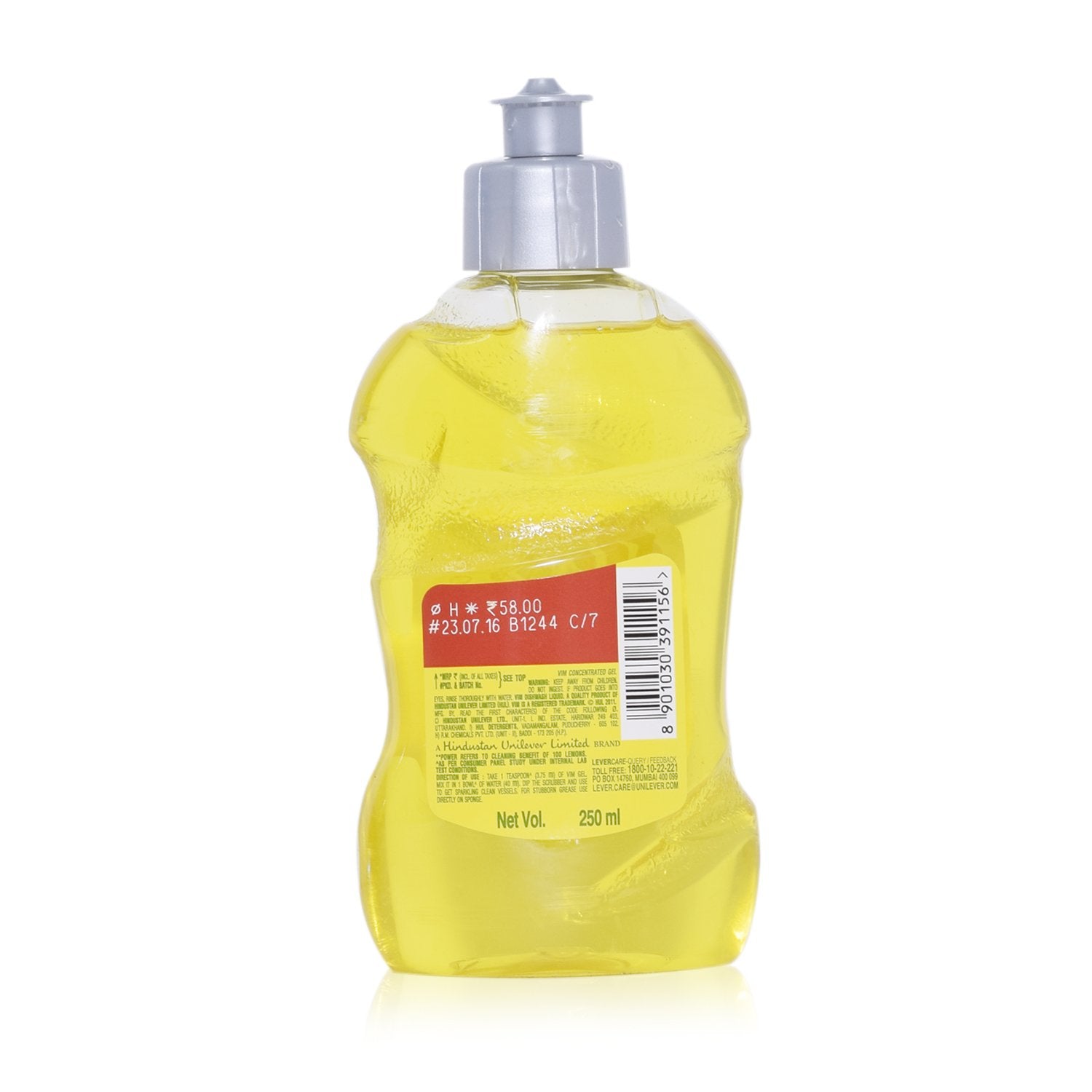 Vim Lemon Dishwash Liquid 135ml pouch