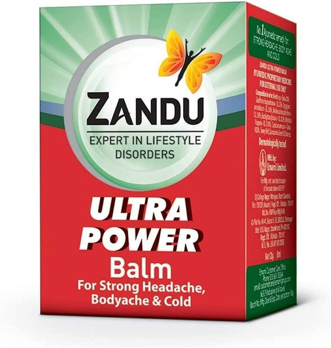 Zandu Ultra Power Ayurvedic Pain Relief Balm 8ml