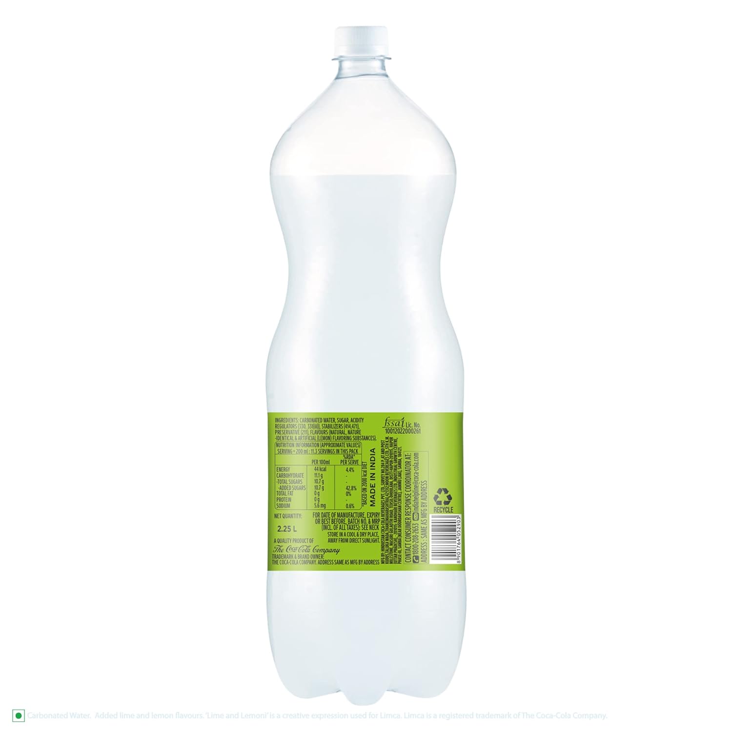 Limca Lemon Lime Sparkling Soft Drink 2L Bottle Refreshing Beverage