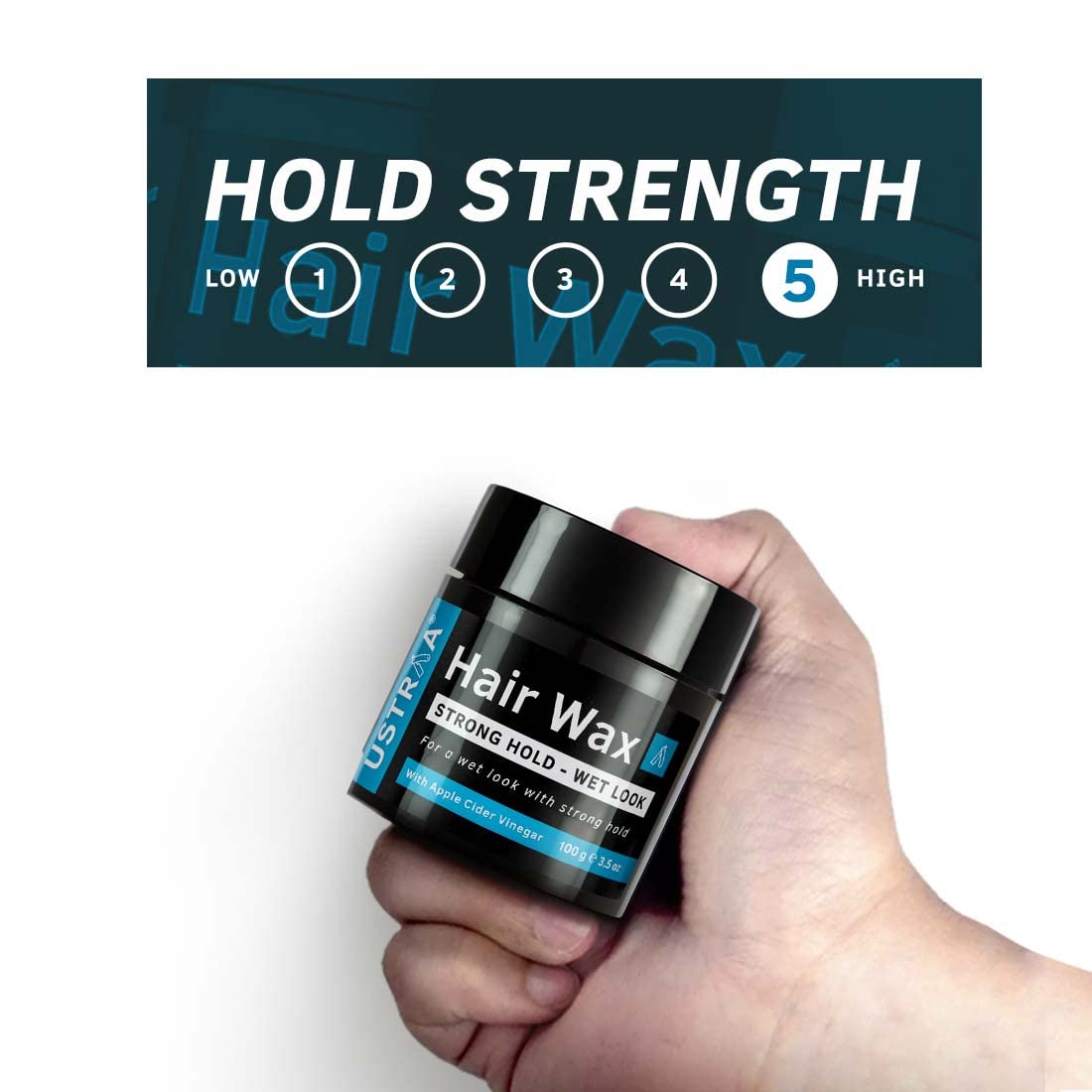 Ustraa Strong Hold Wet Look Hair Wax – 2×100g