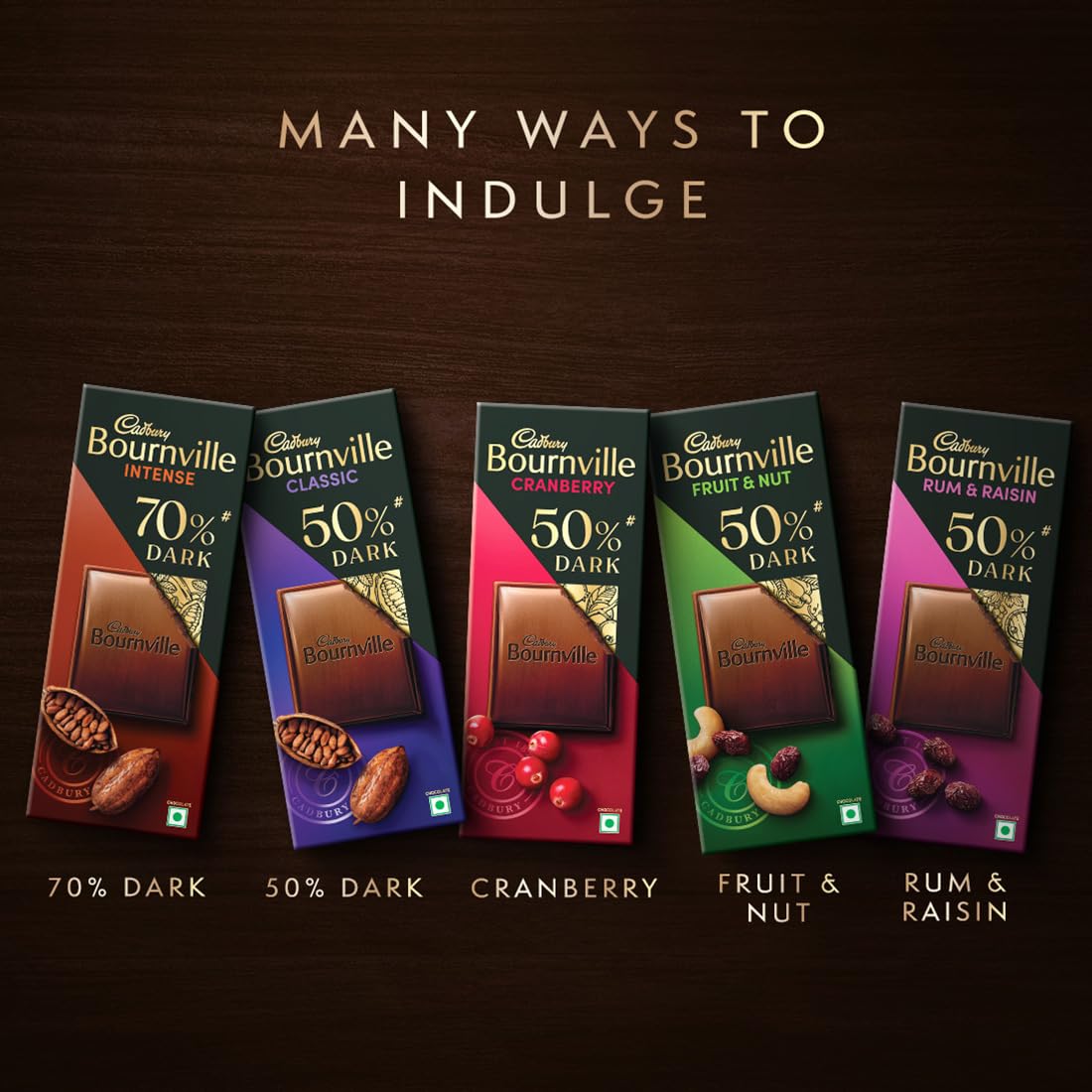 Cadbury Bournville Rich Cocoa 50% Dark Chocolate Bar 30g