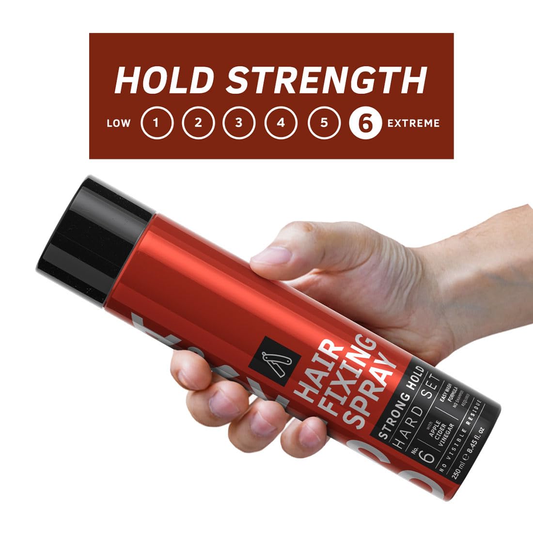 Ustraa Strong Hold Hair Spray – 250ml x2, Extreme Shine