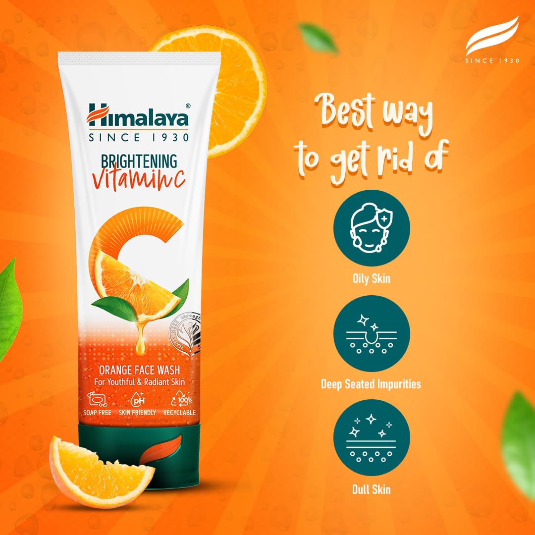 Himalaya Vitamin C Orange Brightening Face Wash 100ml