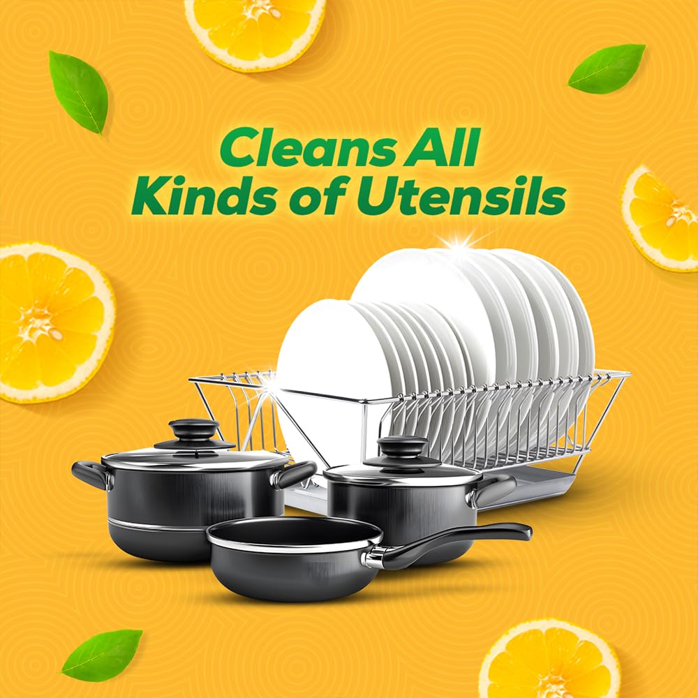 Vim Lemon Dishwash Gel 500ml – Residue‑Free, Powerful Grease Cleaner