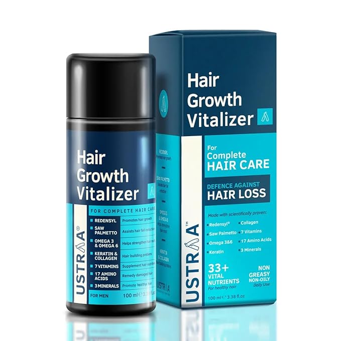 Ustraa Hair Growth Vitalizer Serum 100ml Non‑Sticky Redensyl Formula