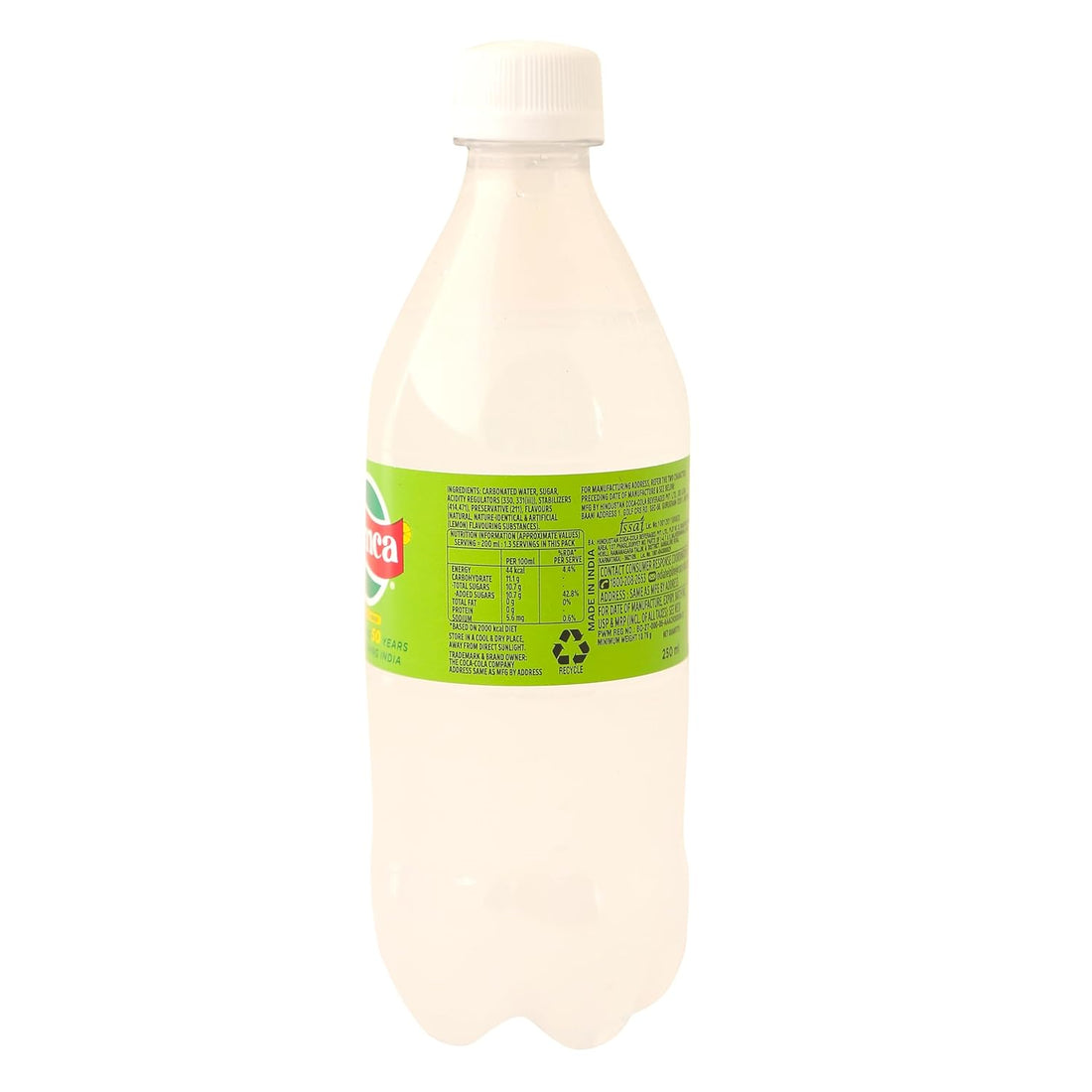 Limca Lemon Refreshing Drink 250ml Bottle Lightly Carbonated Soft Drink