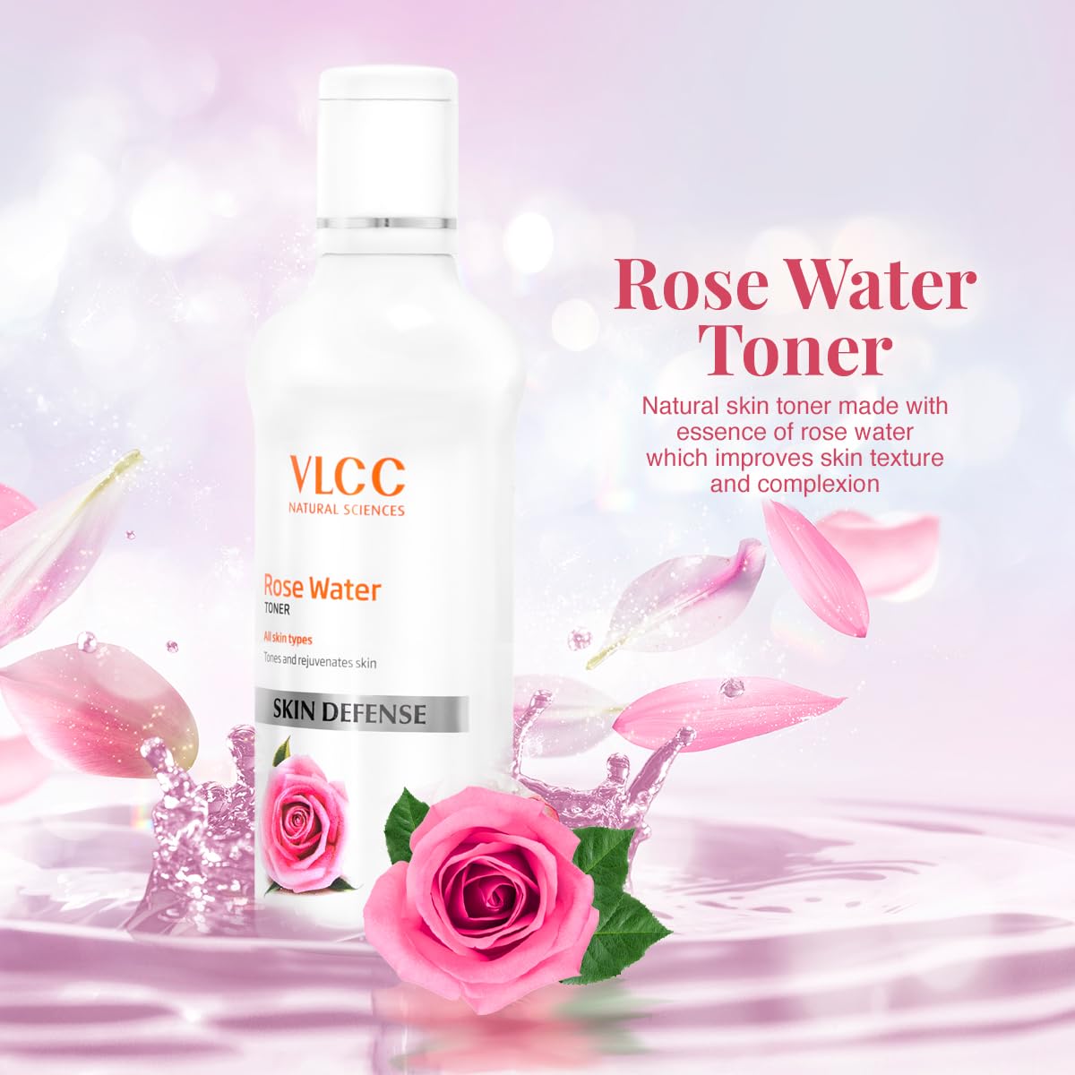 VLCC Rose Water Toner: Hydrating Facial Mist for pH Balance & Pore Tightening