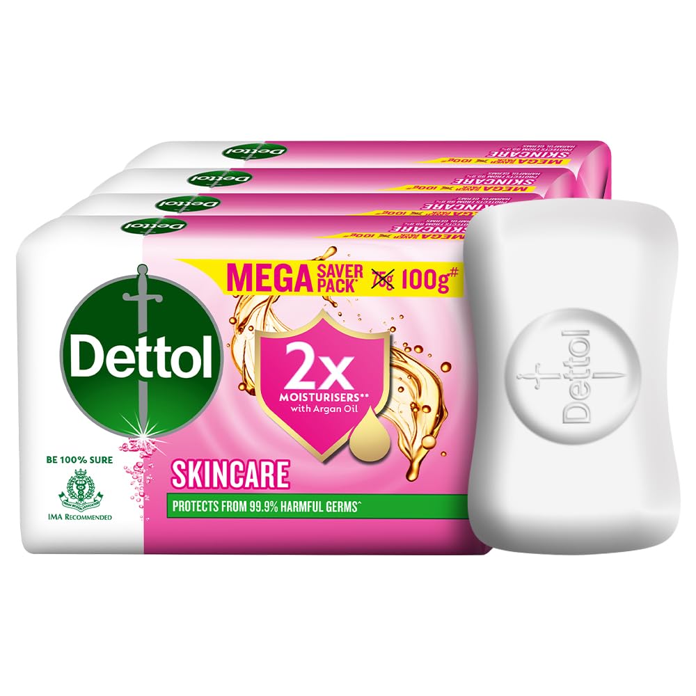 Dettol Argan Oil Moisturising Bathing Soap – 4 Pack 100g