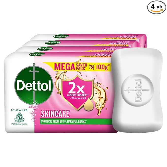 Dettol Argan Oil Moisturising Bathing Soap – 4 Pack 100g
