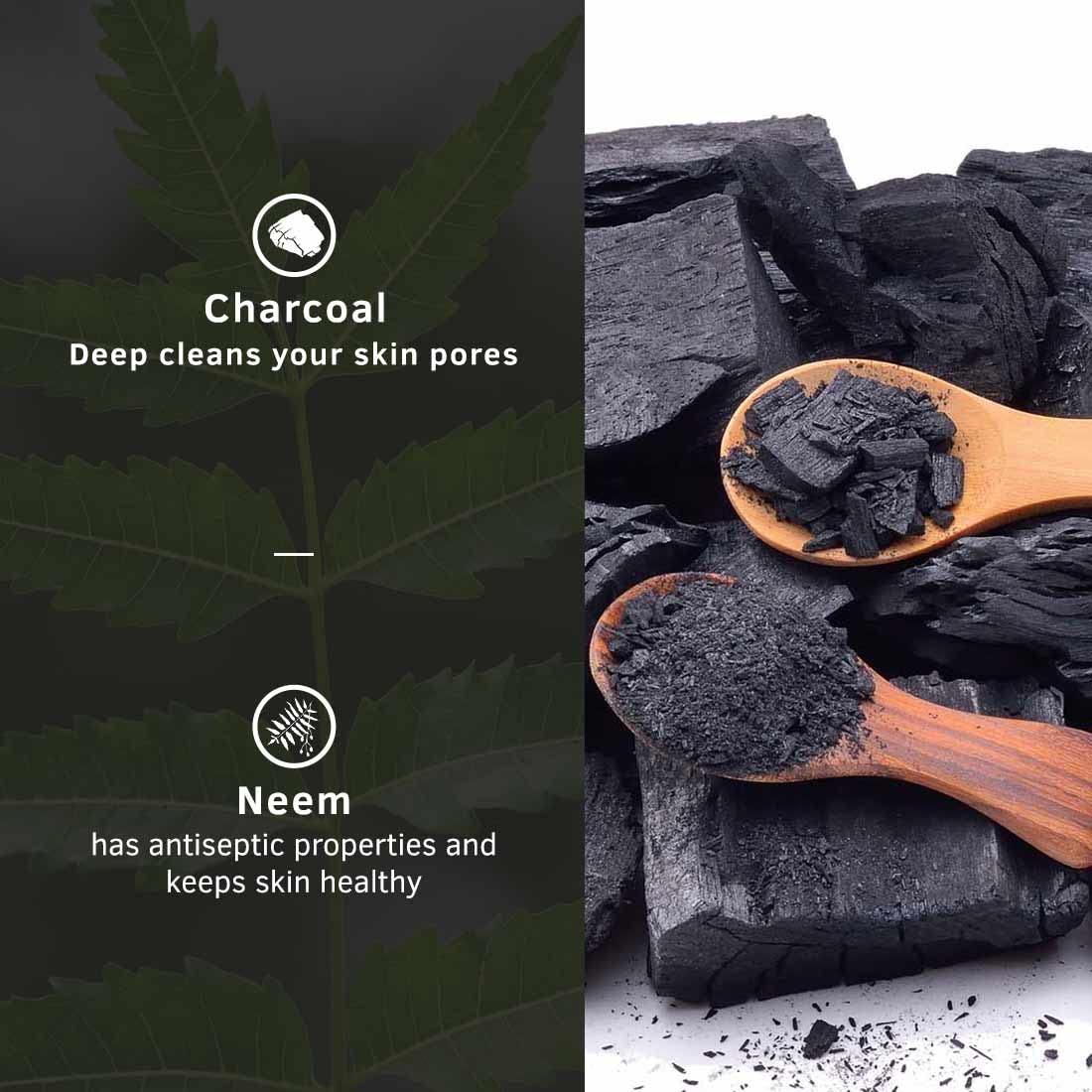 Ustraa Neem Charcoal Acne Control Oil-Free Face Wash 100g