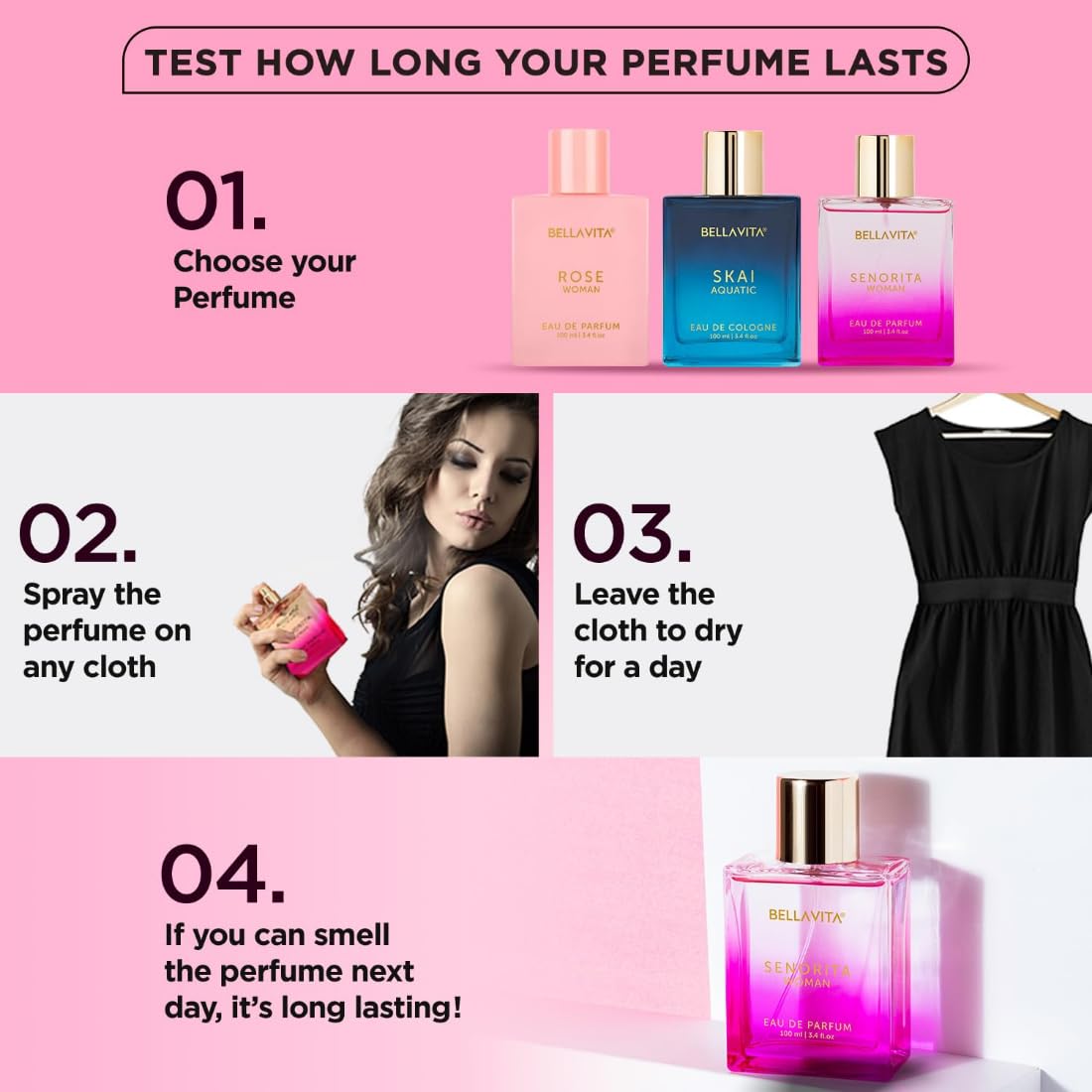 Bella Vita Luxury Senorita 100ml Floral Fruity Eau De Parfum