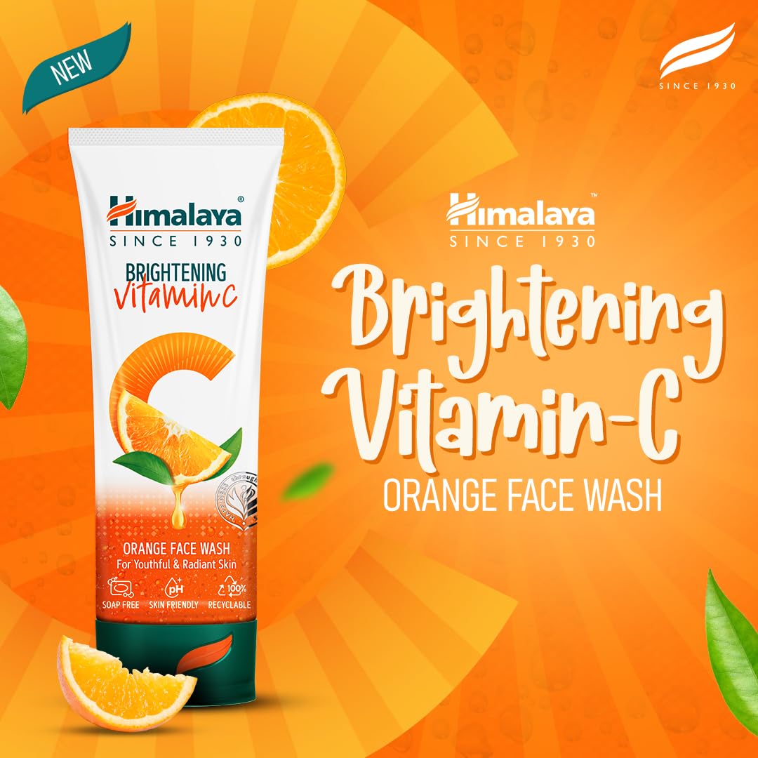 Himalaya Vitamin C Orange Brightening Face Wash 100ml