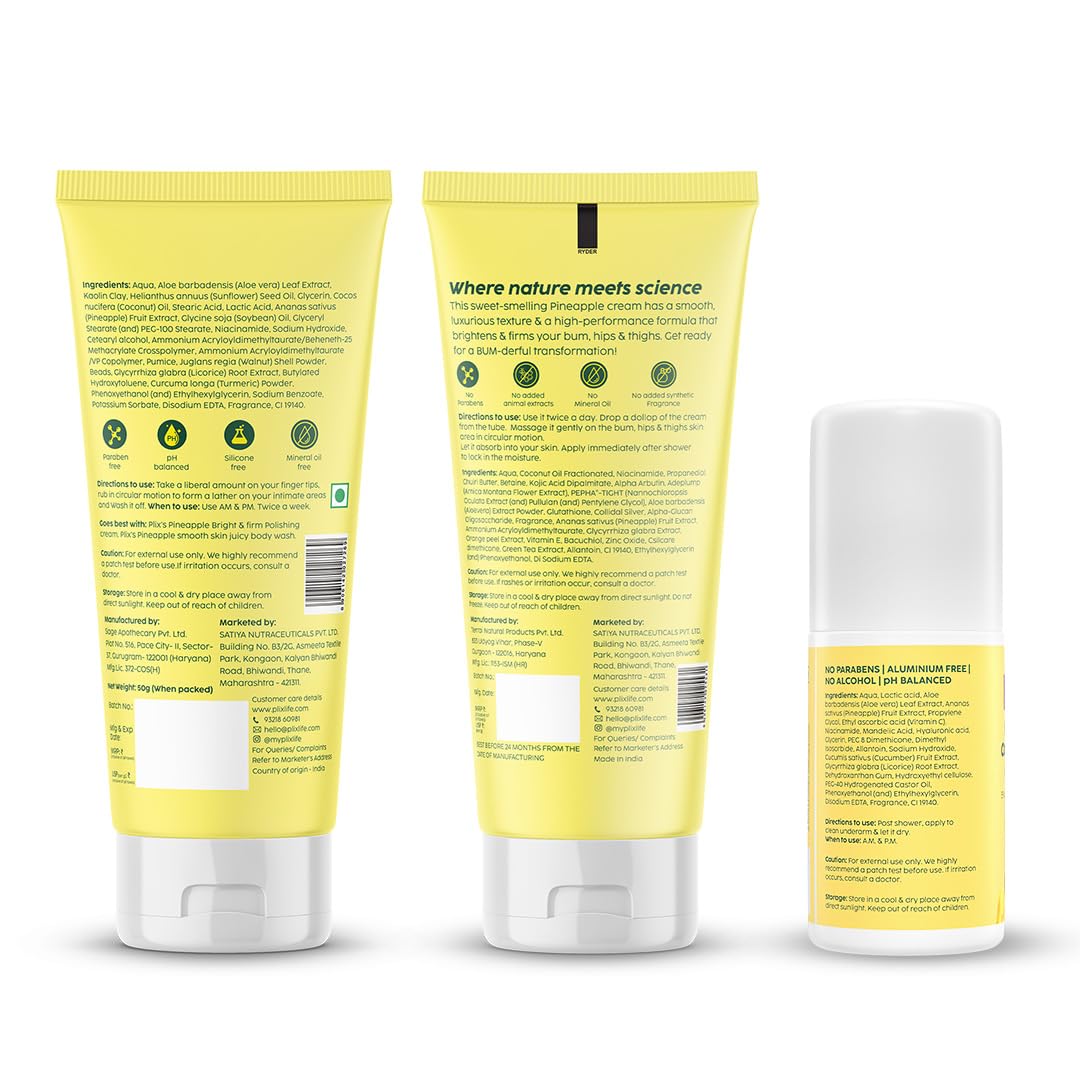 PLIX Plant Fix Pineapple Body Care Kit