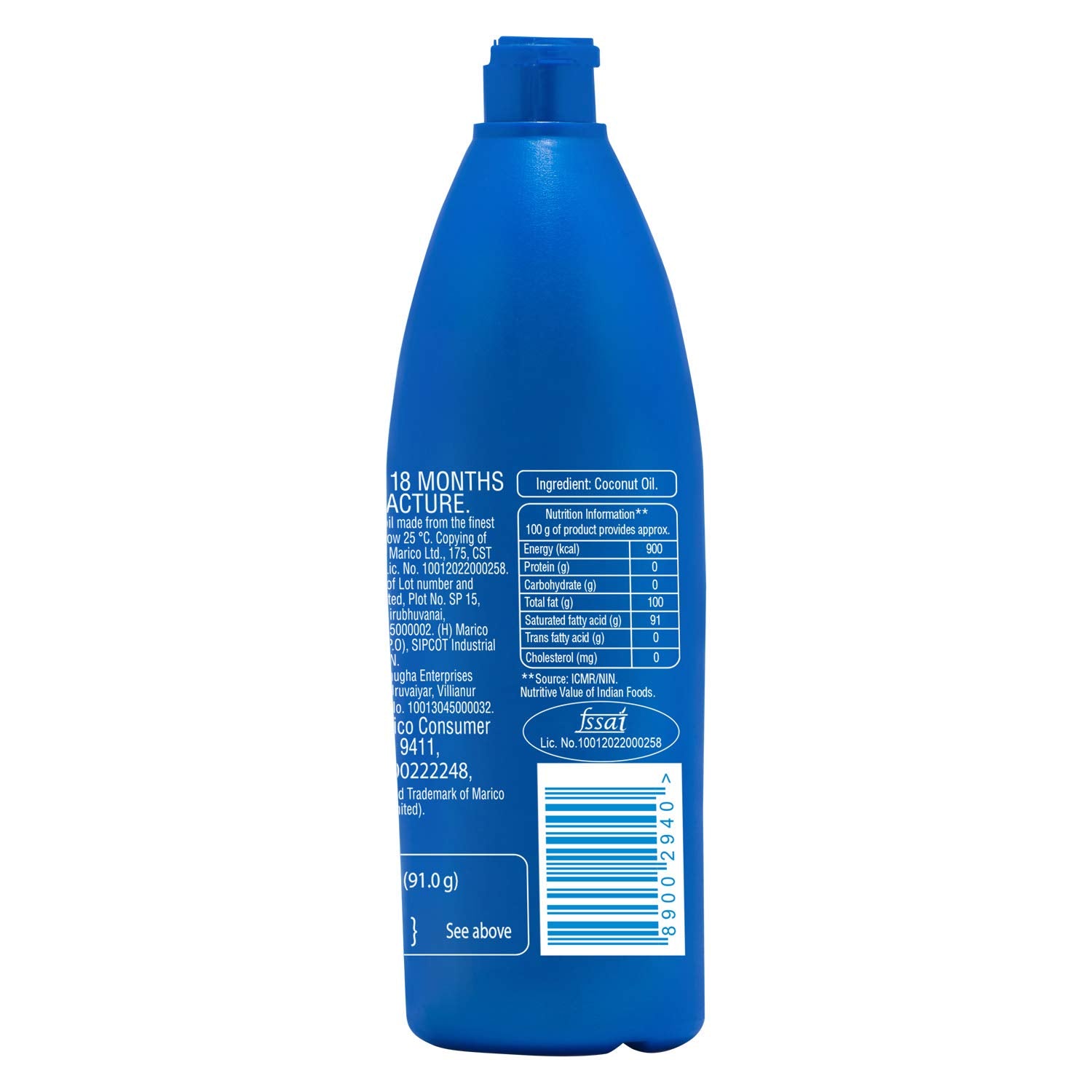 Parachute Pure Coconut Oil 100ml Natural Hair Moisturiser
