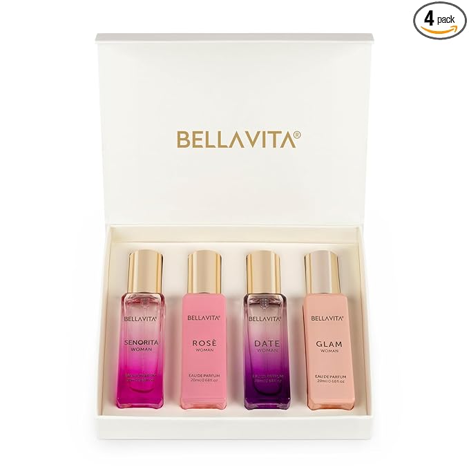 Bella Vita Luxury 4‑Bottle Perfume Gift Set for Women
