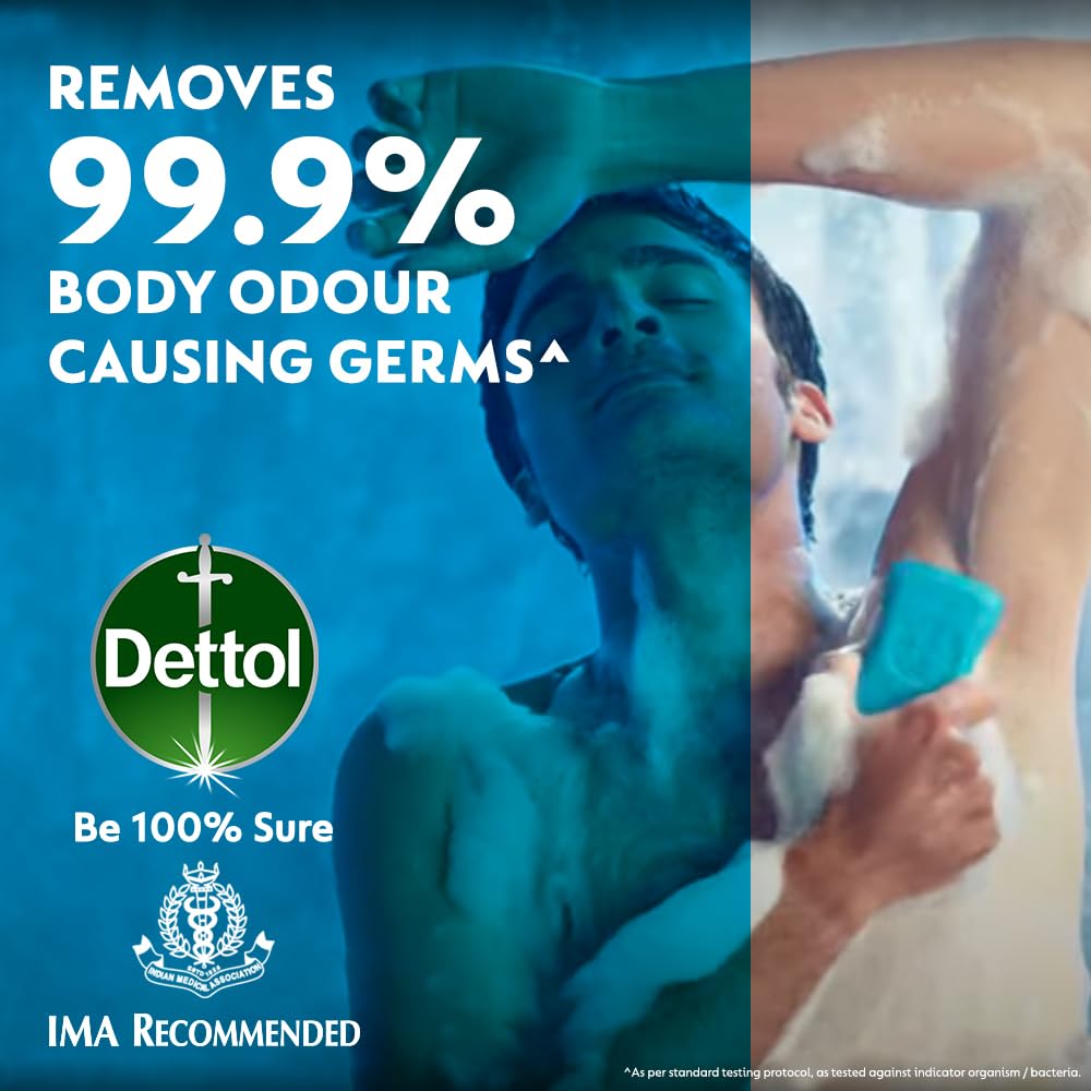 Dettol Intense Cool Bathing Soap Bar with Menthol 125g