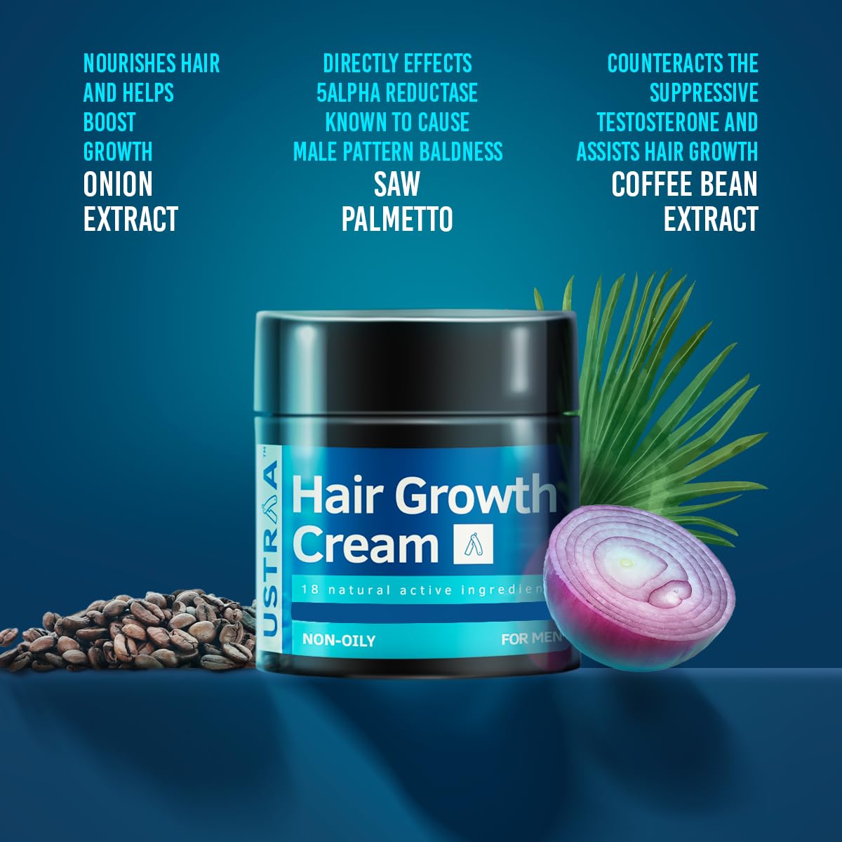 USTRAA Hair Growth Cream 100g with Onion & Blackseed Oil