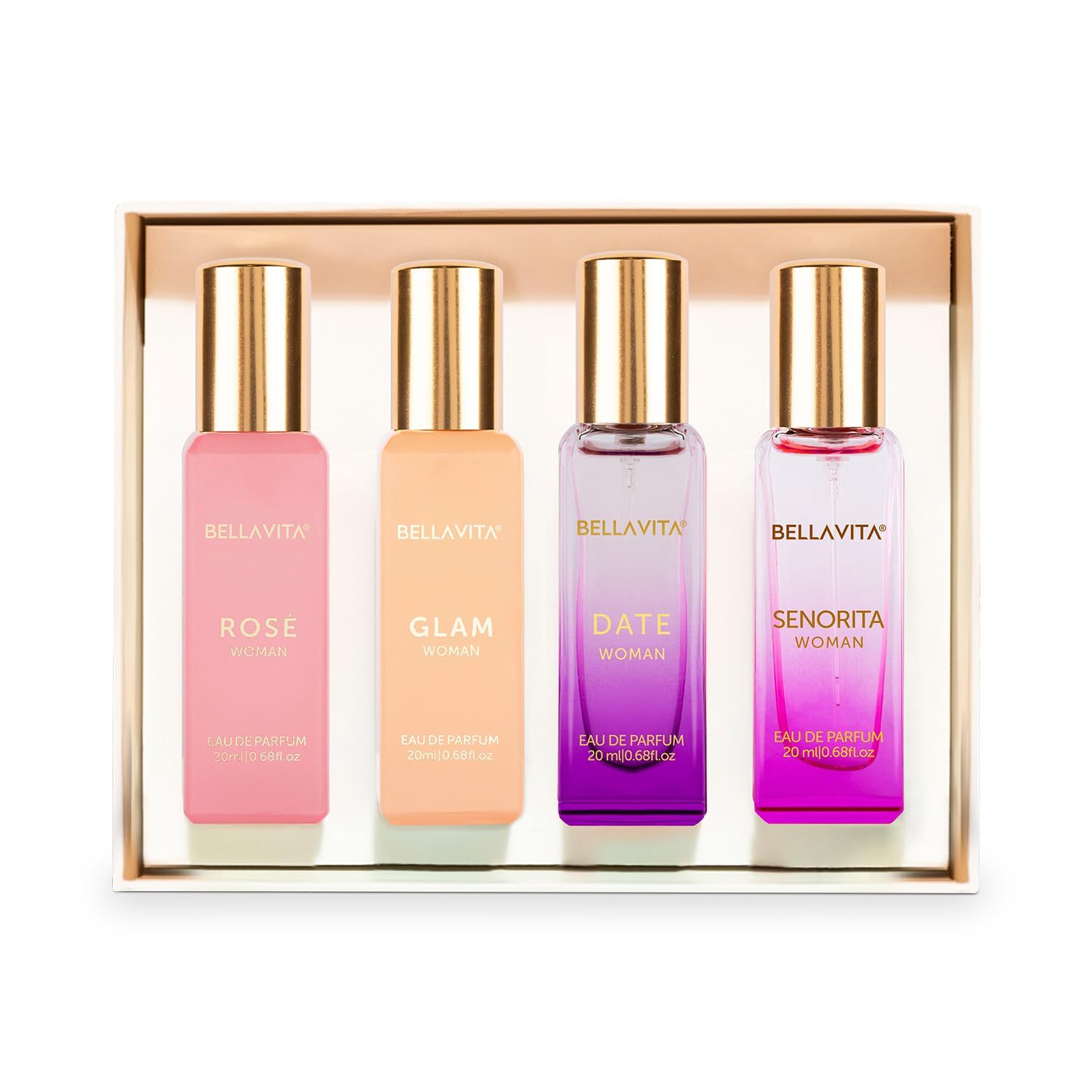 Bella Vita Luxury 4‑Bottle Perfume Gift Set for Women