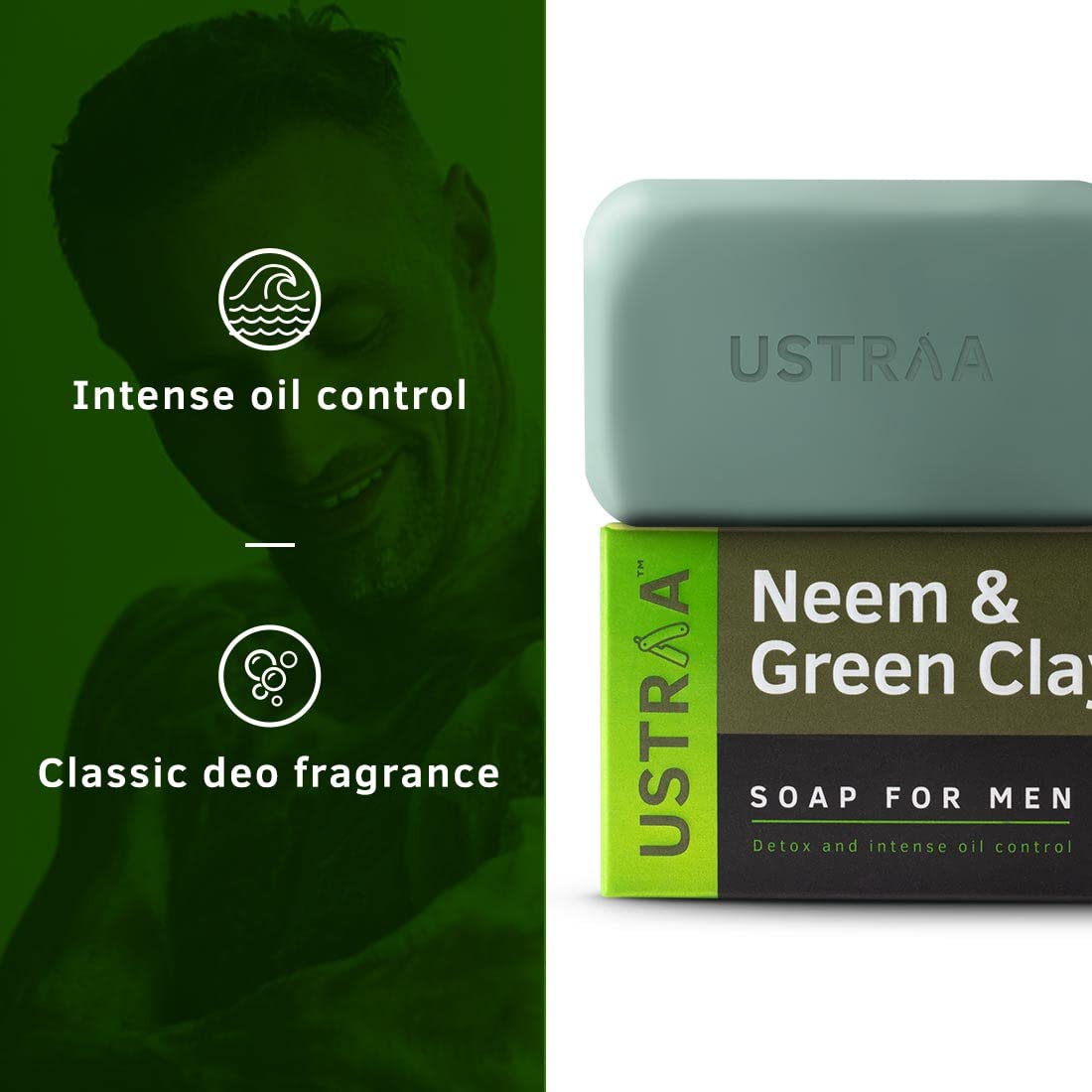 Ustraa Men's Fresh Sea Mineral Triple-Milled Soap 6-Pack