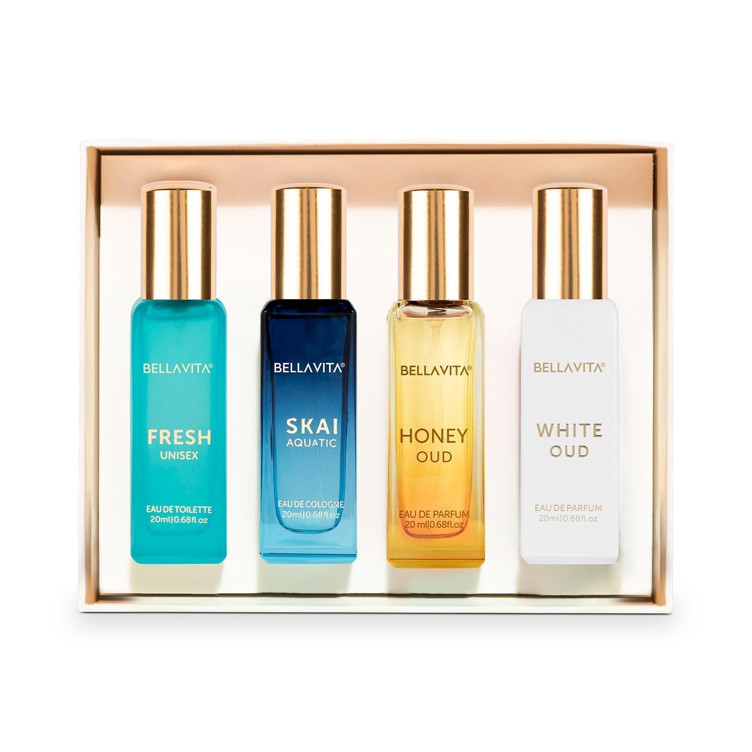 Bella Vita Luxury Unisex Perfume Gift Set 4x20ml Premium Fragrances
