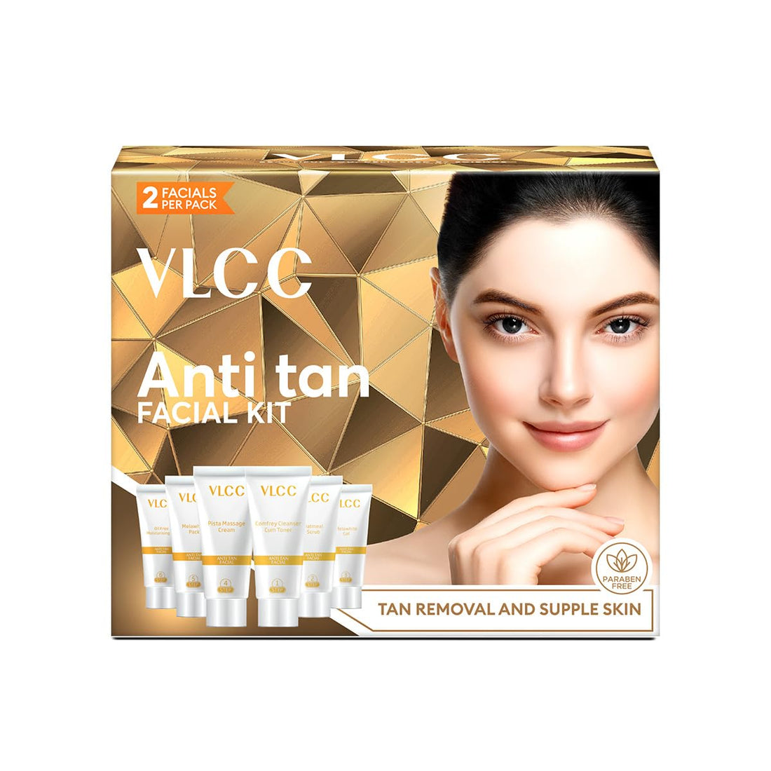 VLCC Anti Tan Facial Kit: 60g, 25 Vital Ingredients for Healthy Skin