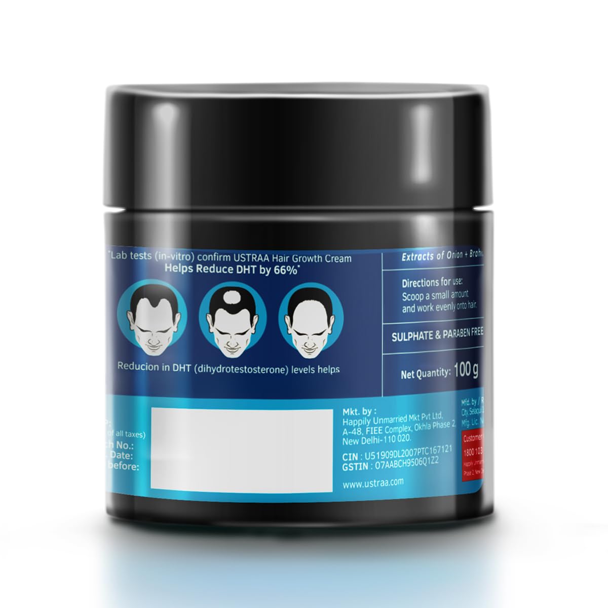 USTRAA Hair Growth Cream 100g with Onion & Blackseed Oil