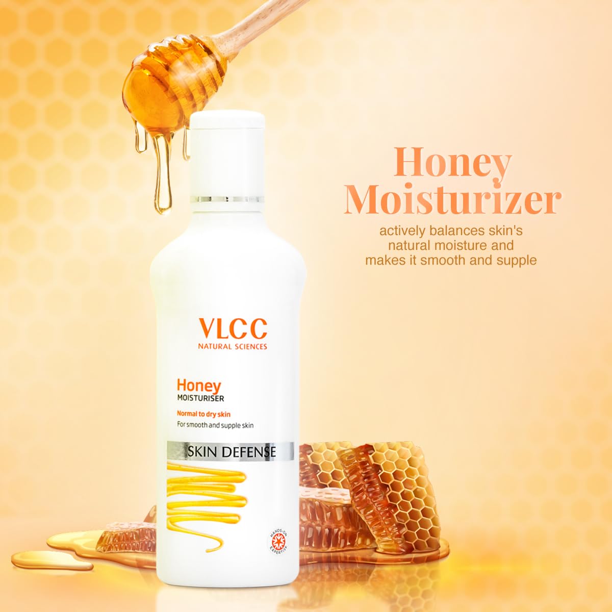 VLCC Honey Moisturiser: Deep Hydration, Non-Greasy, Lightweight for Normal to Dry Skin