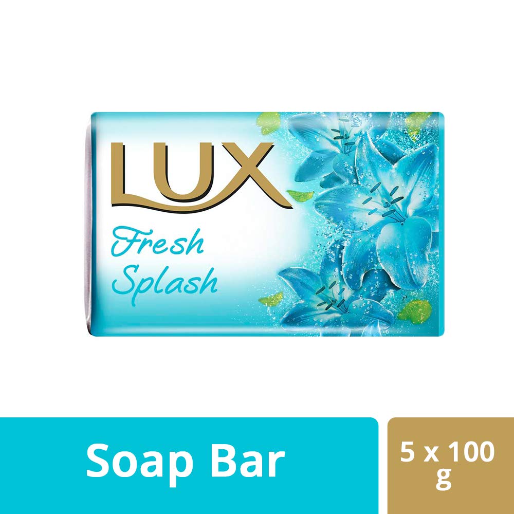 LUX Fresh Splash Water Lily Mint Soap Bar 4‑Pack 100g