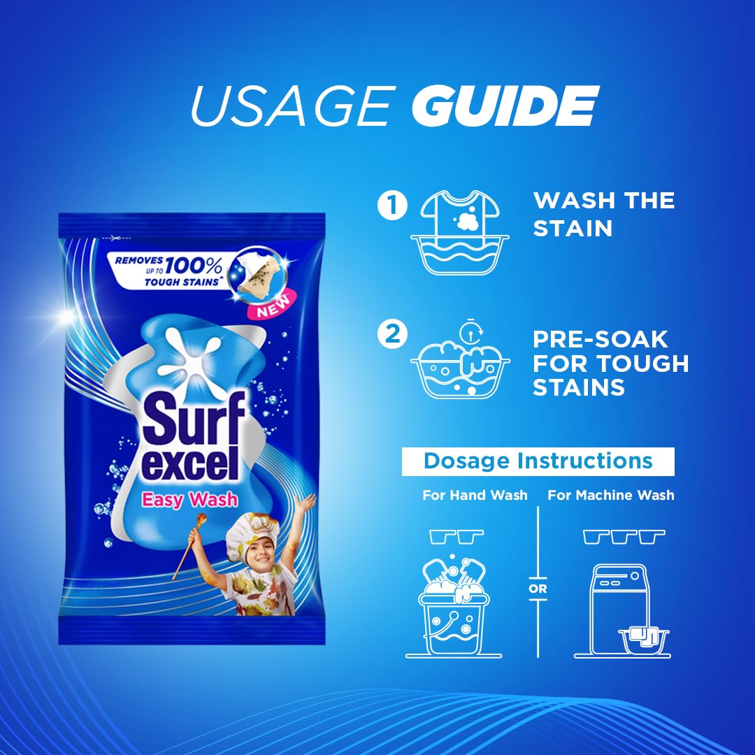 Surf Excel Easy Wash 500g Powder Powerful Stain Remover