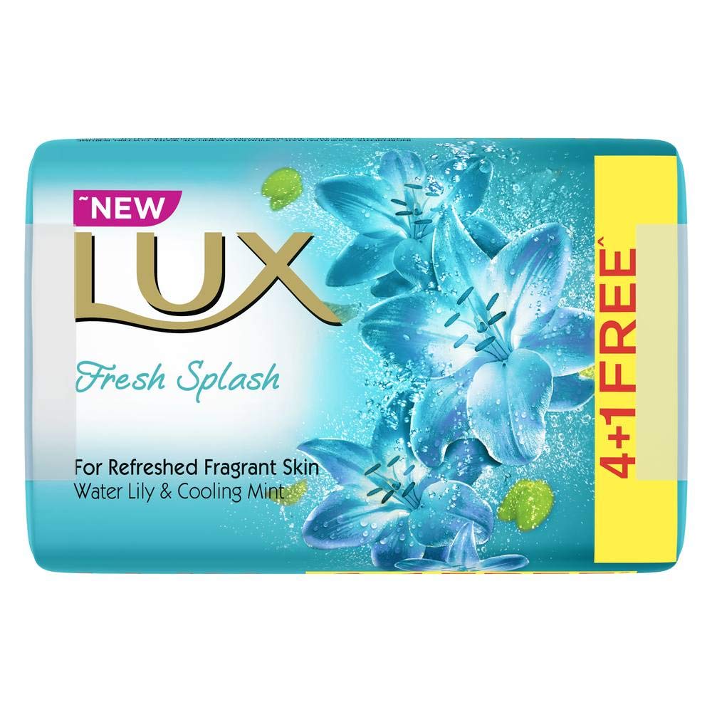 LUX Fresh Splash Water Lily Mint Soap Bar 4‑Pack 100g