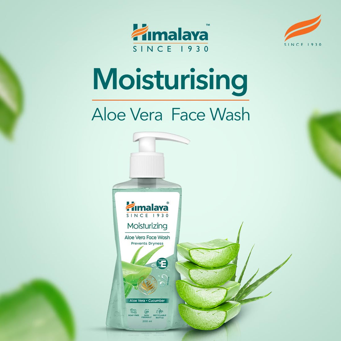 Himalaya Moisturising Aloe Vera Face Wash 200ml – Hydrating Skin Care