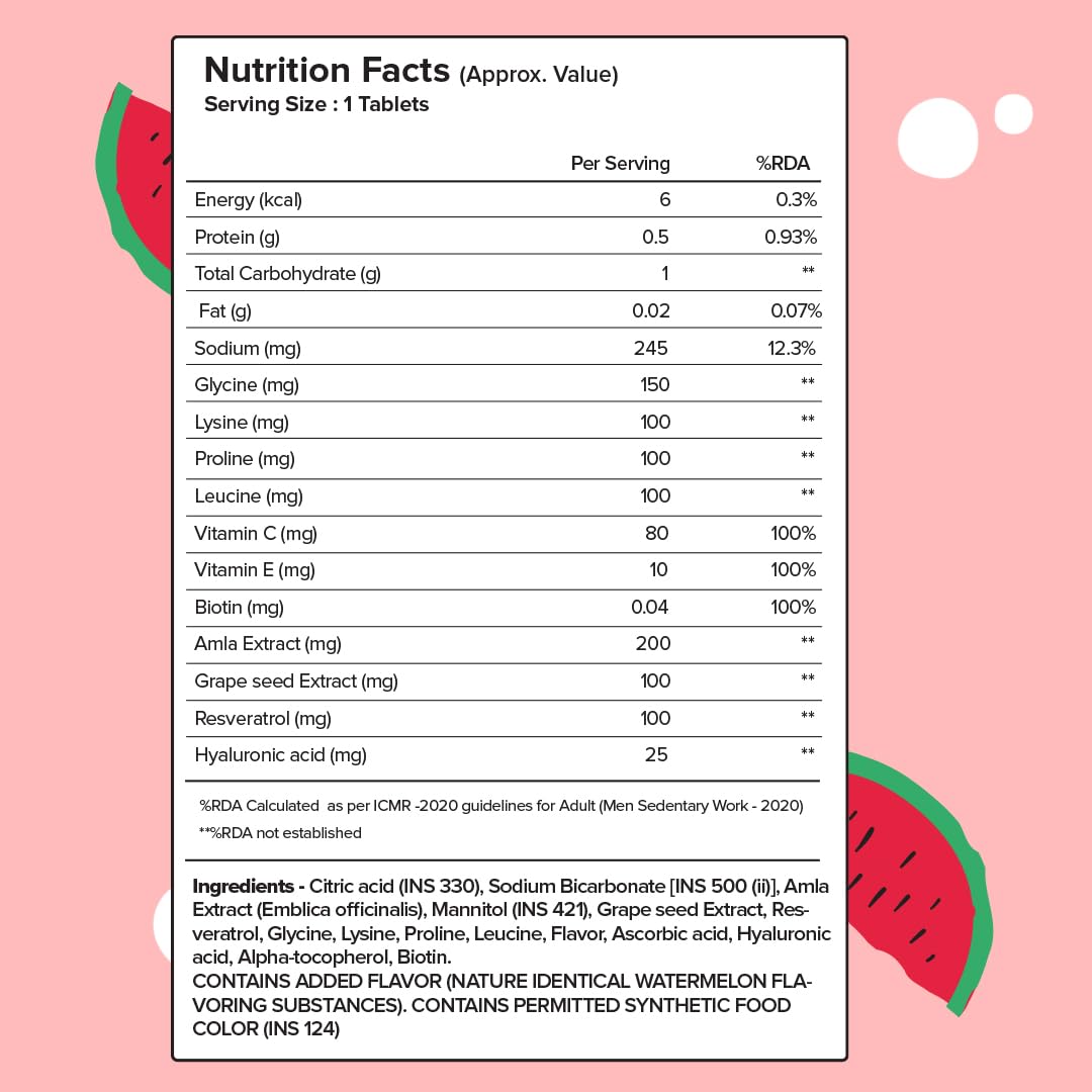 PLIX Collagen Watermelon Tablets