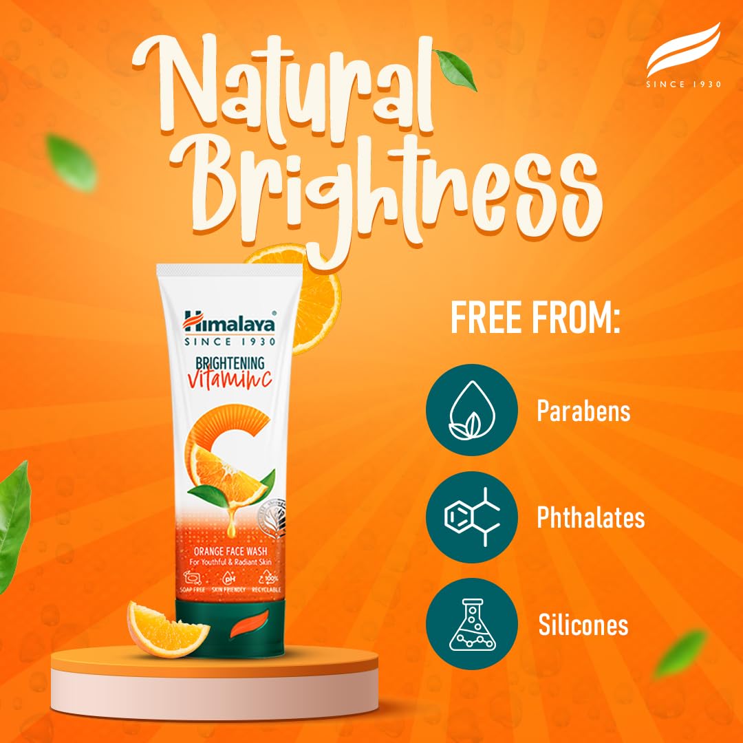 Himalaya Vitamin C Orange Brightening Face Wash 100ml