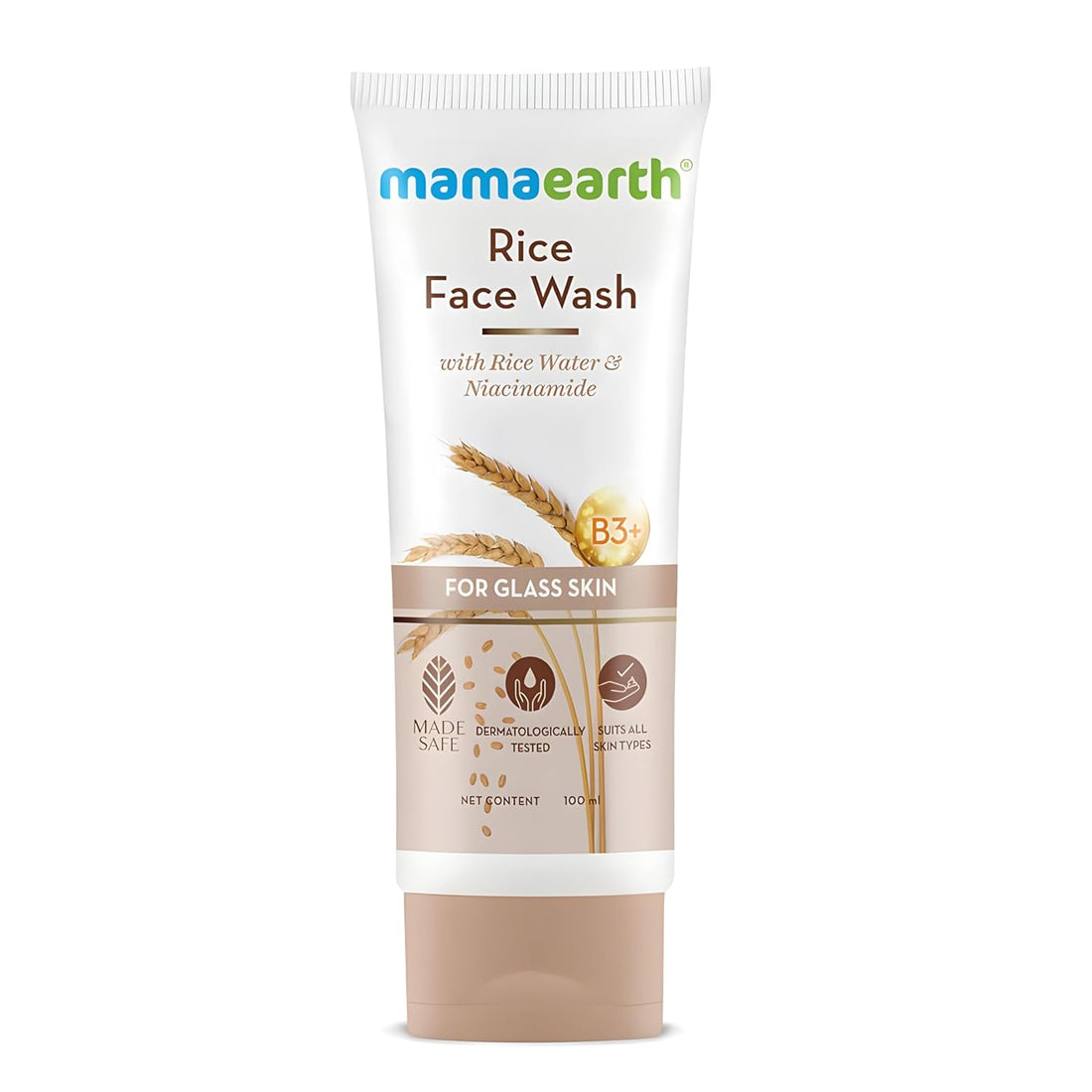 Mamaearth Rice Water & Niacinamide Face Wash – Hydrating Glass Skin Formula