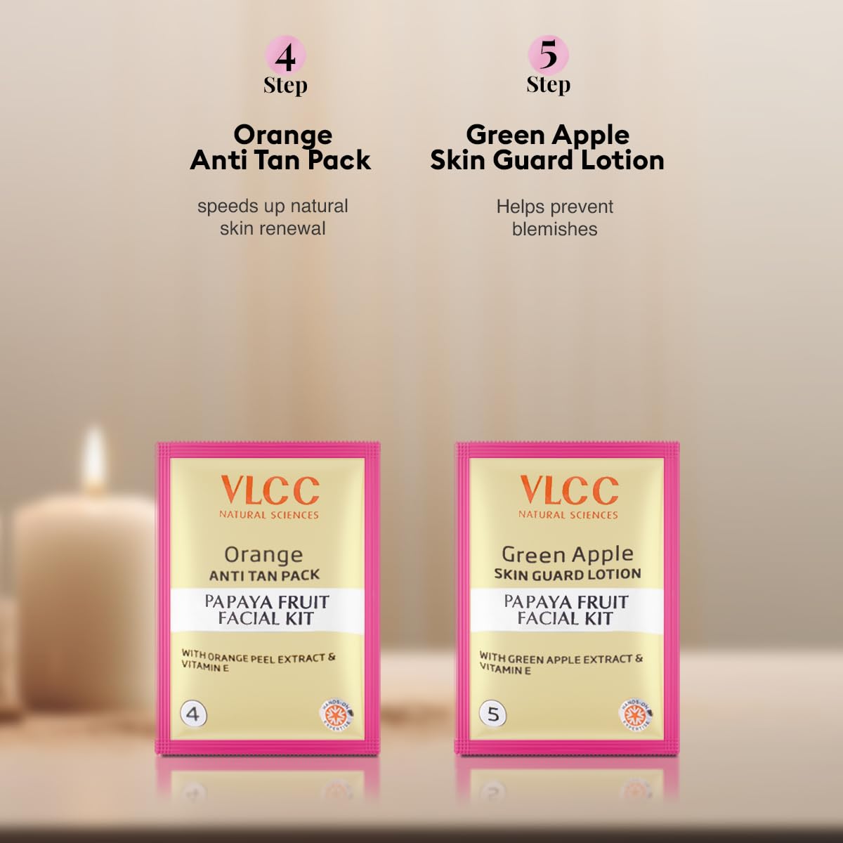 VLCC Salon Series Fruit Facial Kit - 6 Facials, 300g for Bright, Tight Skin