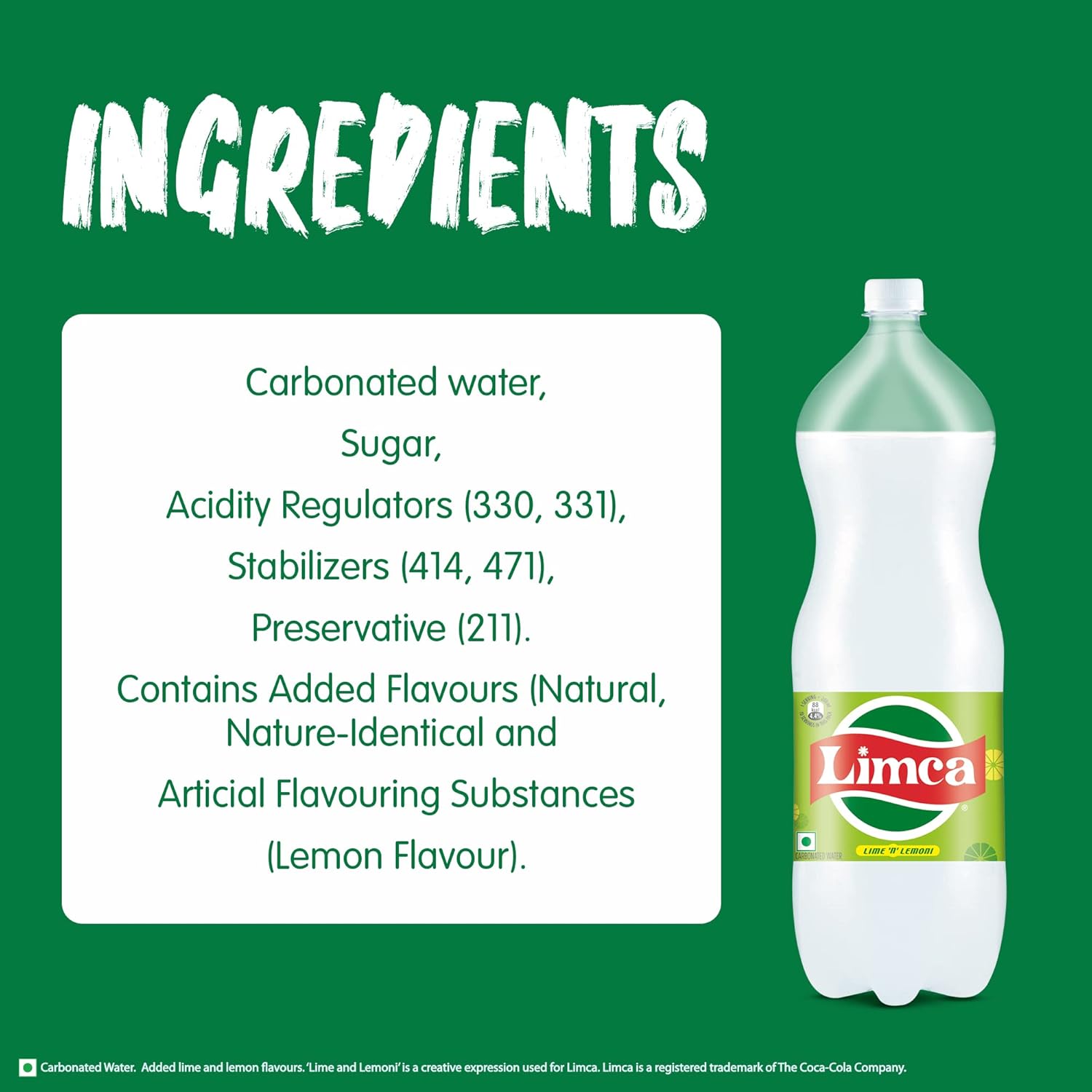 Limca Lemon Lime Sparkling Soft Drink 2L Bottle Refreshing Beverage