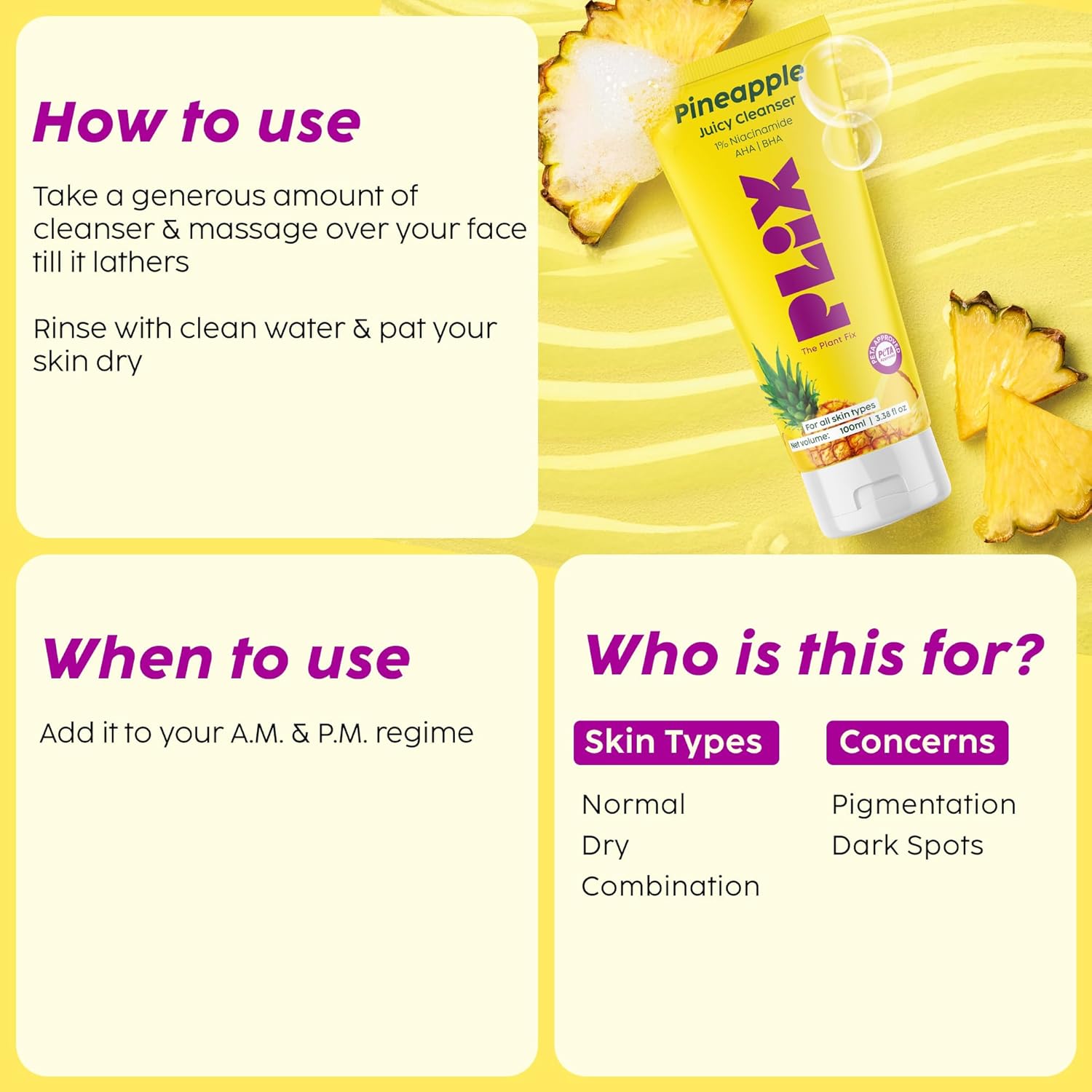 PLIX Pineapple Depigmentation Facewash