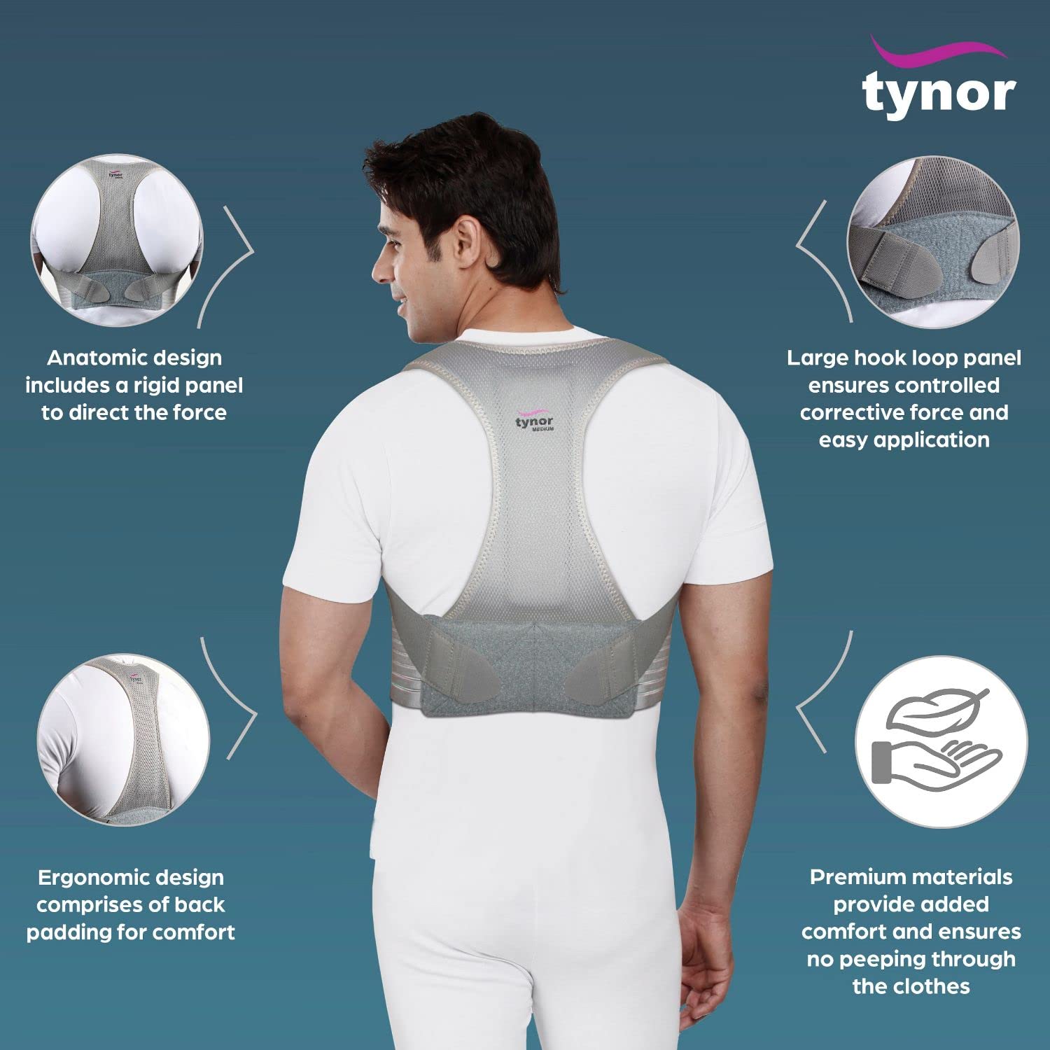 Tynor Posture Corrector: Improved Back Support Belt for Men & Women