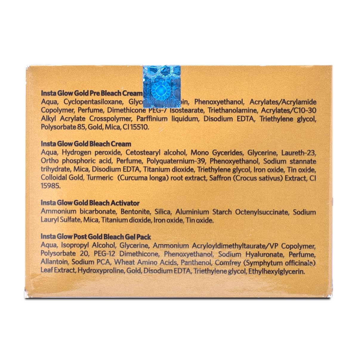 VLCC Insta Glow Gold Bleach 30g Facial Hair Removal Cream