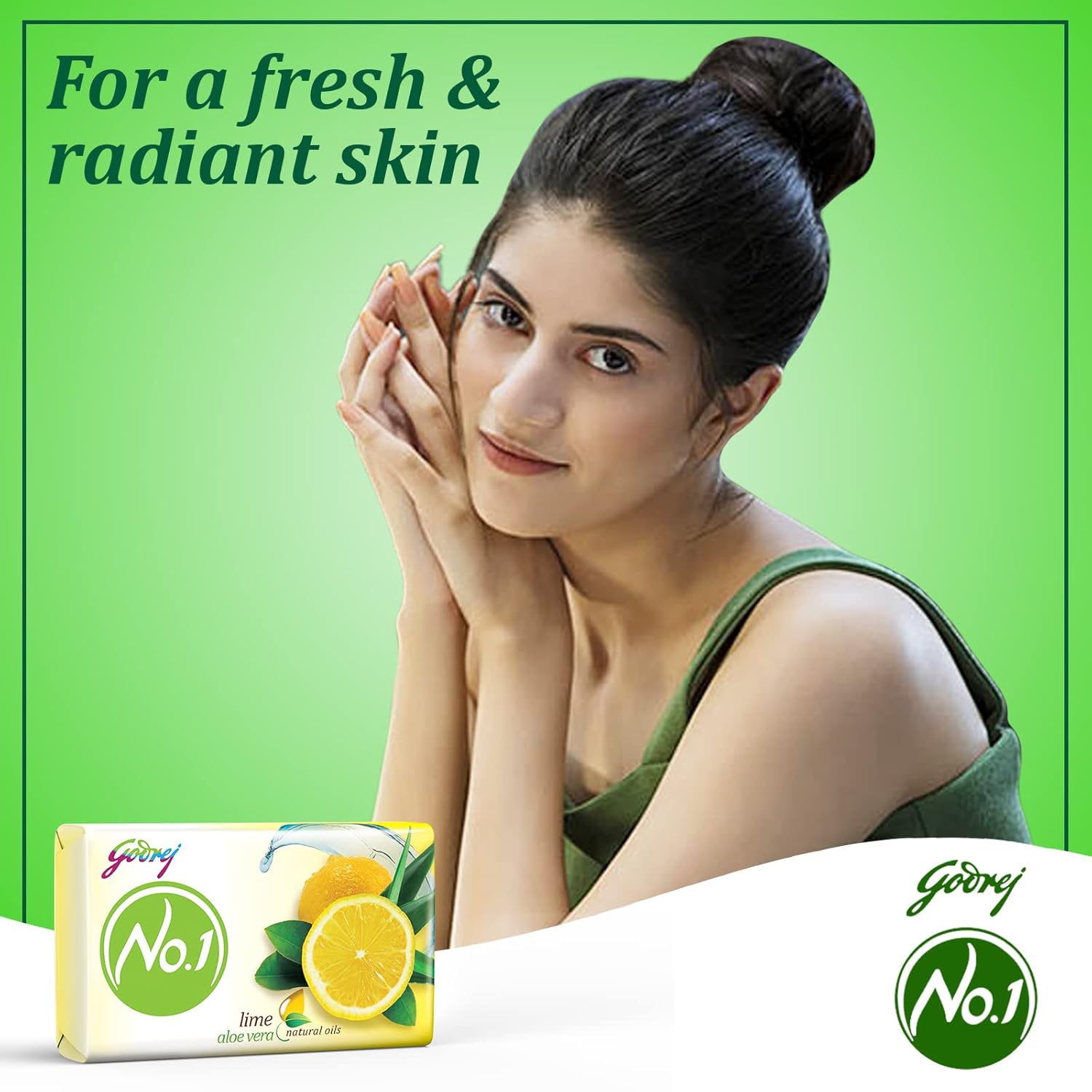 Godrej No.1 Lime & Aloe Vera Soap Pack of 4