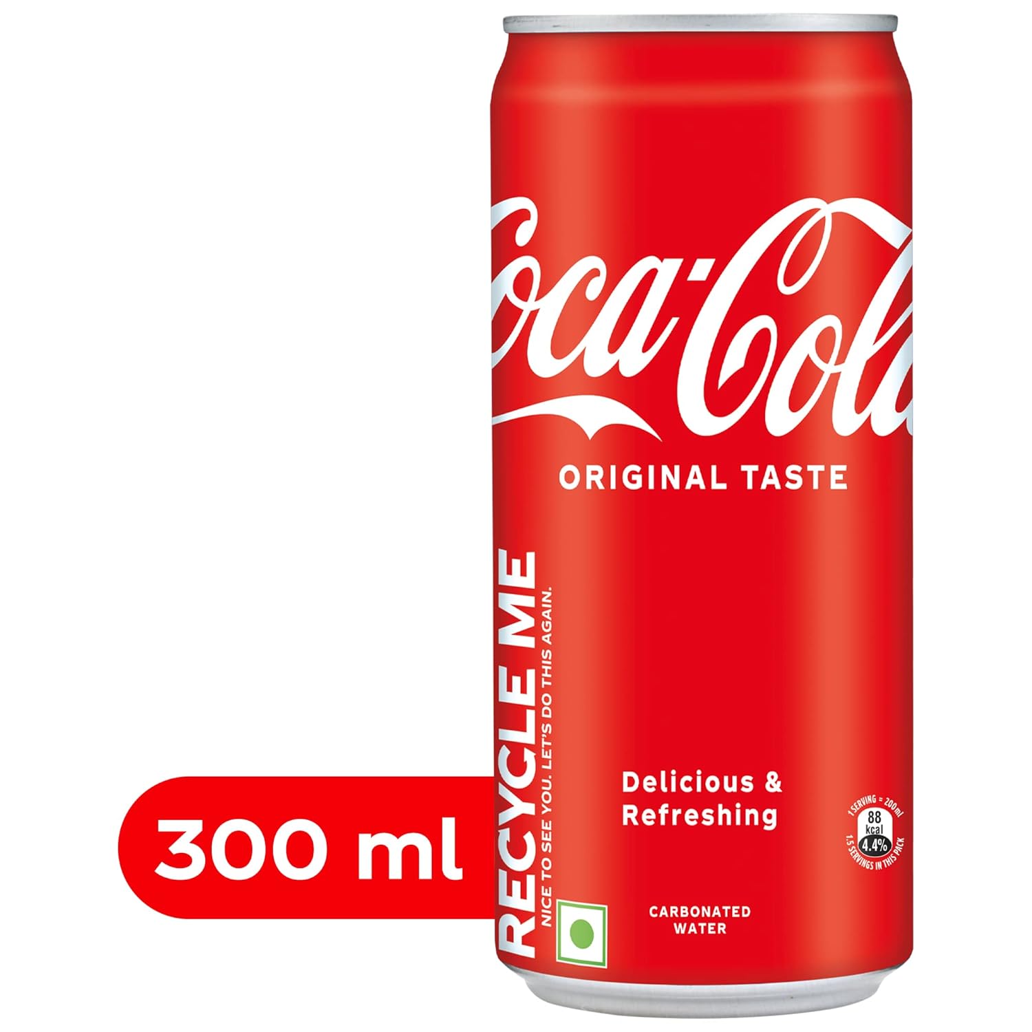 Coca-Cola Original 300ml Refreshing Cola Soft Drink Can