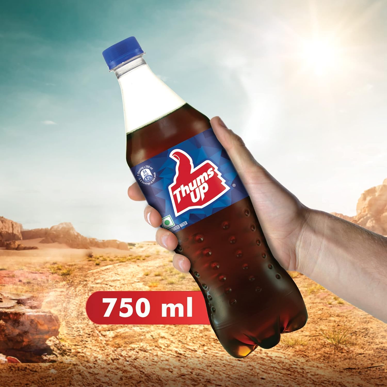 Thums Up Cola 750ml PET Bottle Strong Spicy Soft Drink