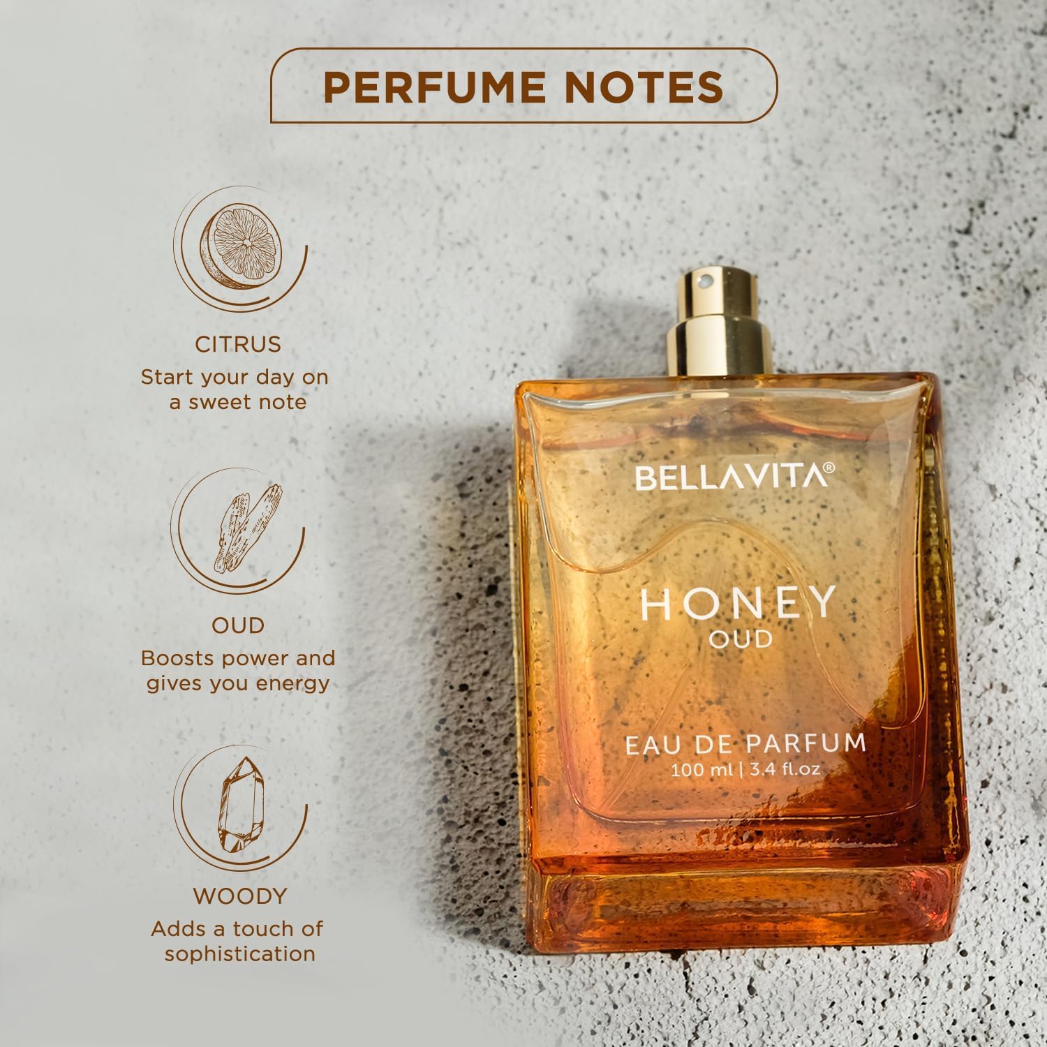 Bella Vita Luxury Honey Oud Unisex Eau De Parfum 100ml